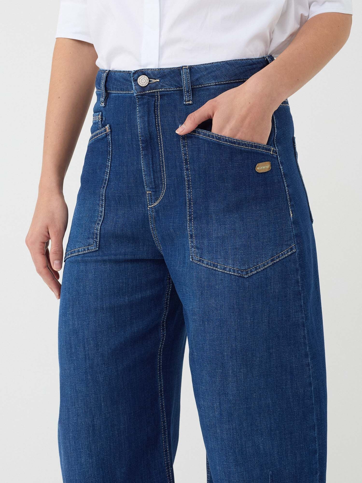 GANG Tapered-fit-Jeans »94ODINA« mit Abnäher vom Knie bis zum Saum