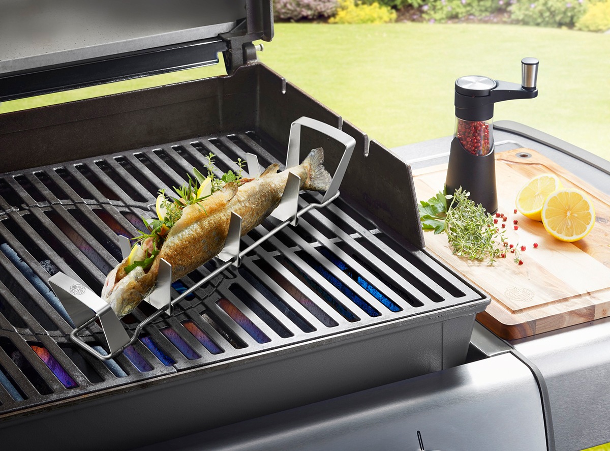 GEFU Grillschale "FISCHHALTER BBQ" Edelstahl 1 Stk. tlg. verstellbare Größe günstig online kaufen