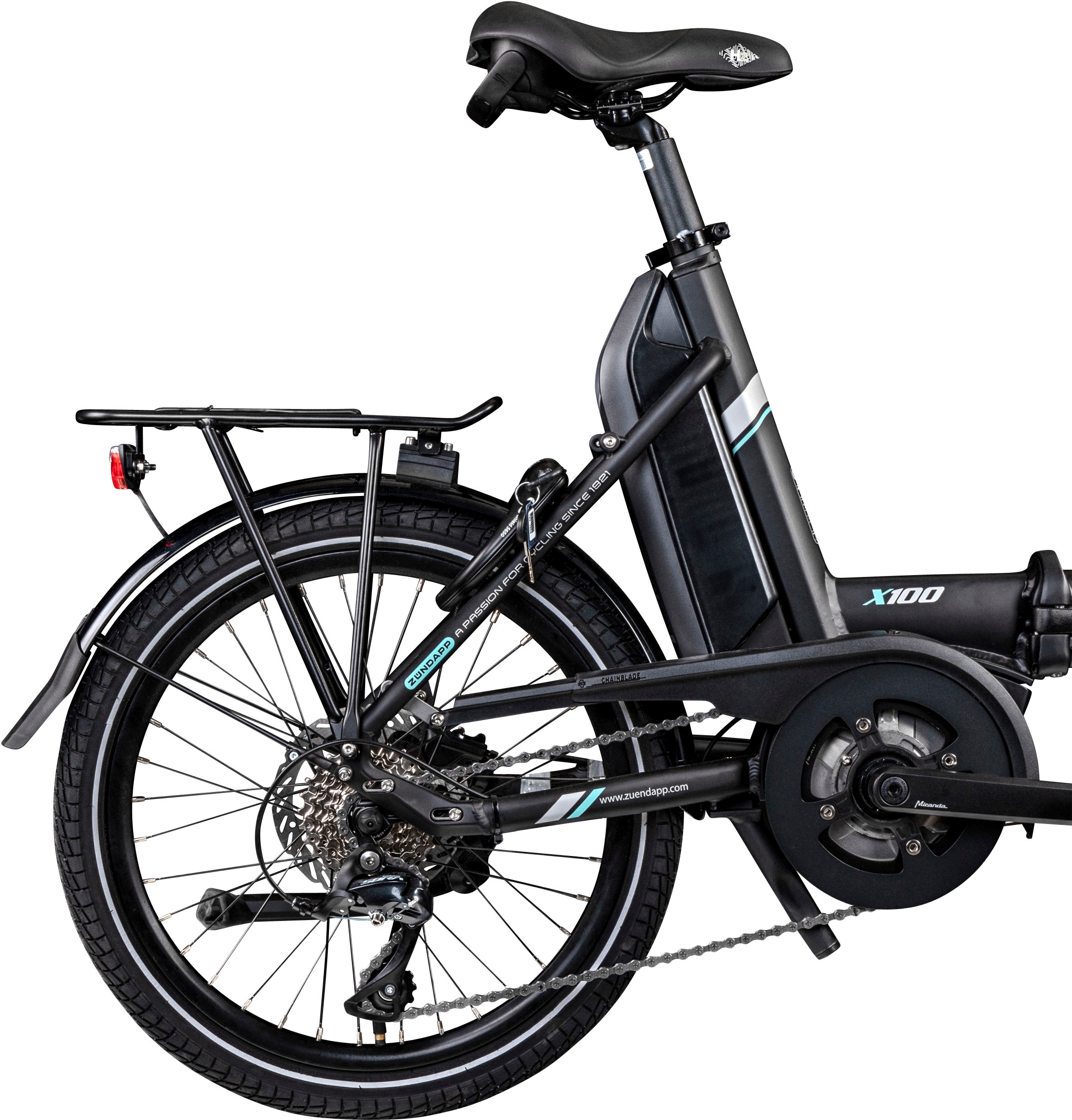 Zündapp E-Bike »X100«, 9 Gang, Shimano, Sora, Mittelmotor 250 W, Pedelec, Elektrofahrrad für Damen u. Herren, Faltrad