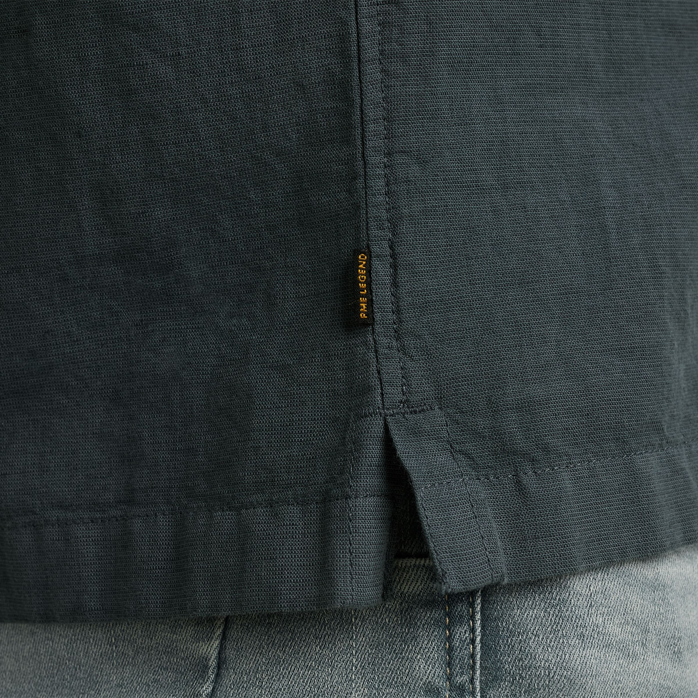PME LEGEND Kurzarmhemd »Short Sleeve Shirt Ctn linen«, mit Leinenstruktur
