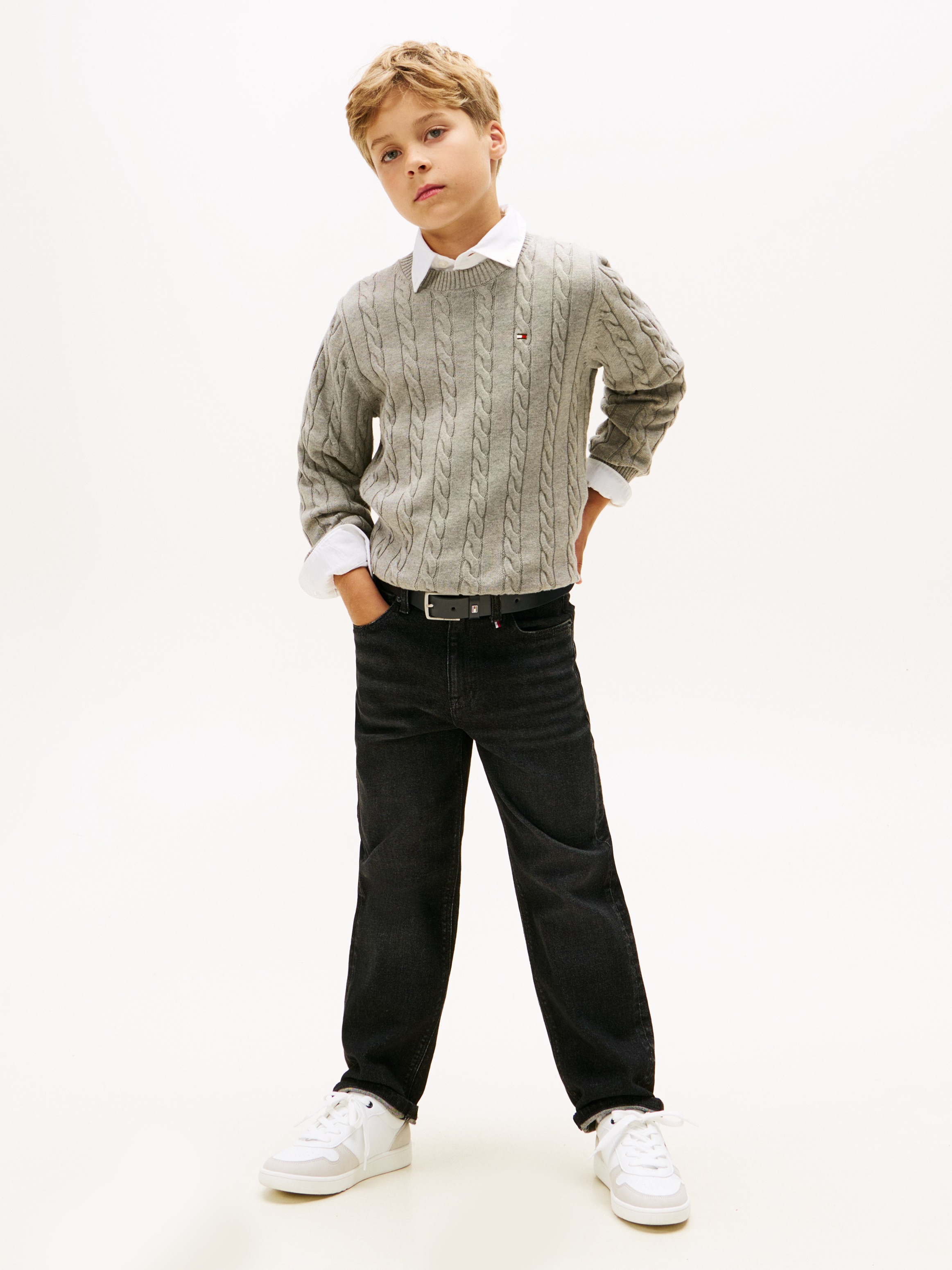 Thumbnail - Tommy Hilfiger Strickpullover Regular fit, für Kinder bis 16 Jahre