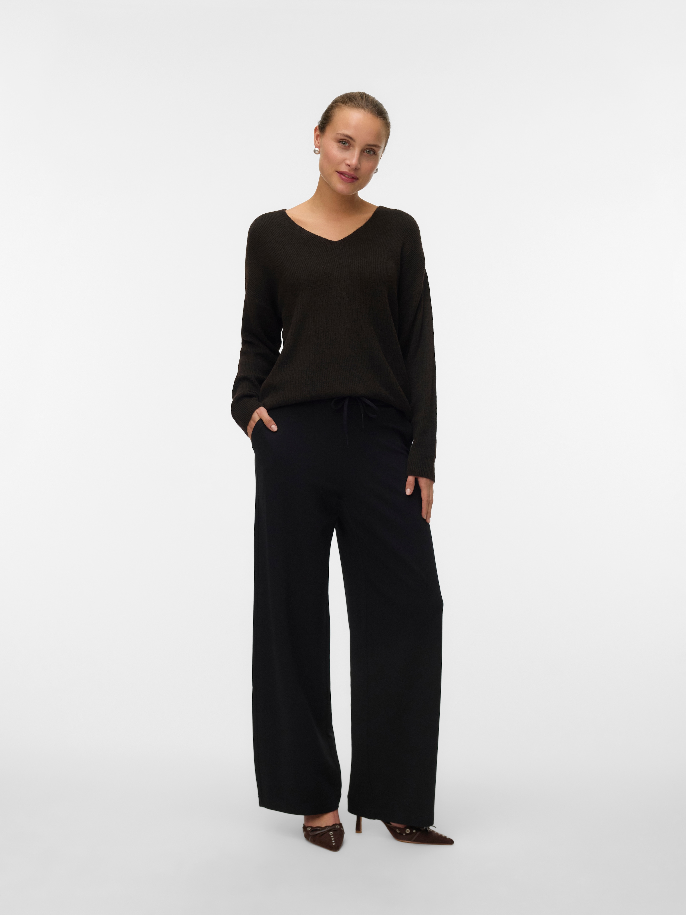 Vero Moda Schlupfhose »VMEVA MW WIDE STRING PANT NOOS«