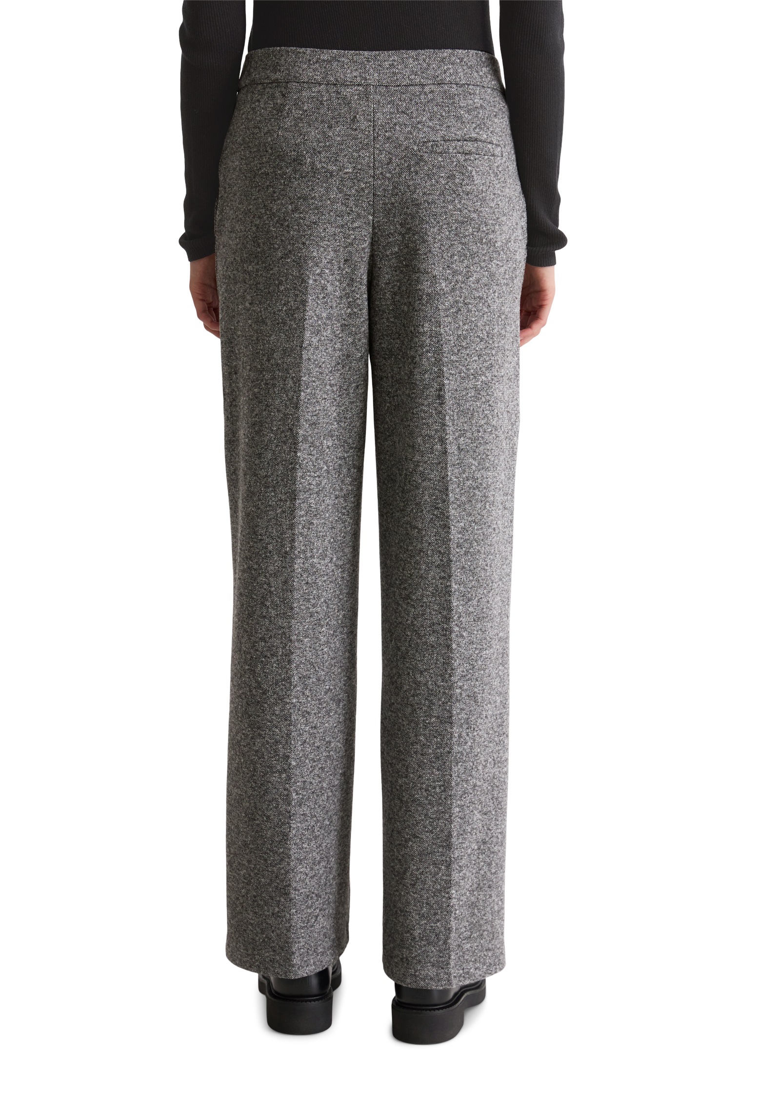Marc OPolo Jerseyhose, relaxed fit, Tweed Jersey, Schlupfstyle günstig online kaufen