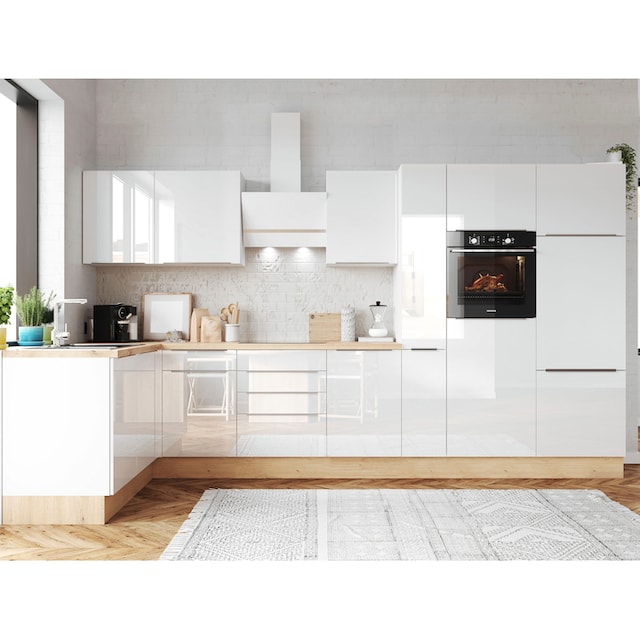 RESPEKTA Winkelküche »Safado aus der Serie Marleen«, Breite 370 cm, mit Soft -Close | BAUR
