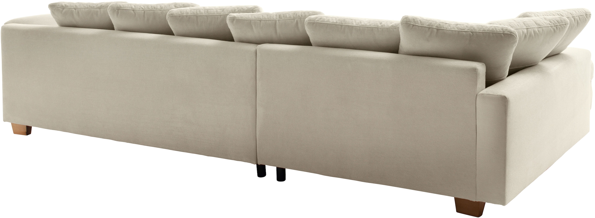 Mr. Couch Ecksofa »Bologna, L-Form, mit Holzfüßen«, wahlweise mit Kaltschaum