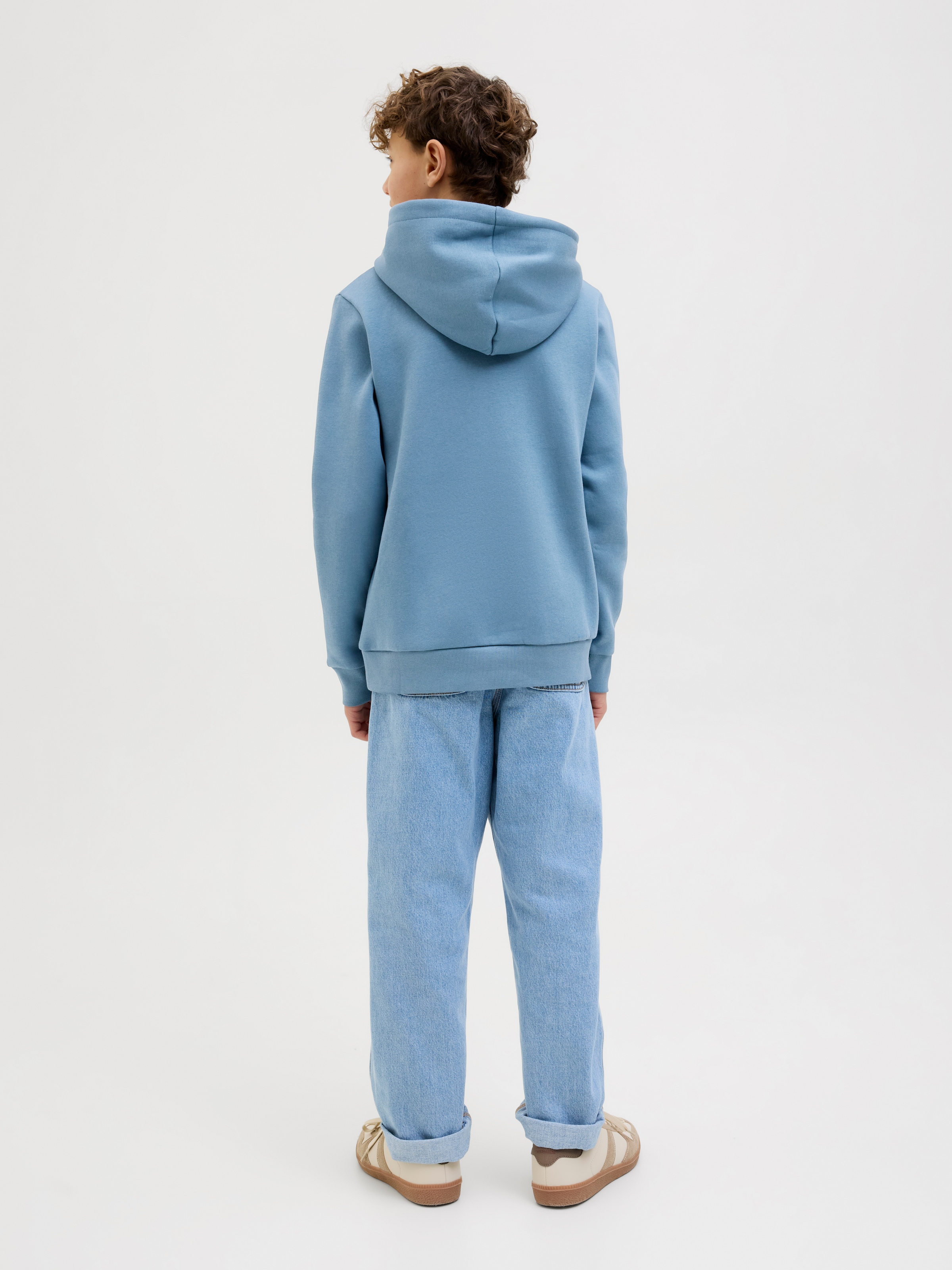 Jack & Jones Junior Hoodie »JJLUKE SWEAT HOOD JNR«, mit coolem Logo-Frontmotiv