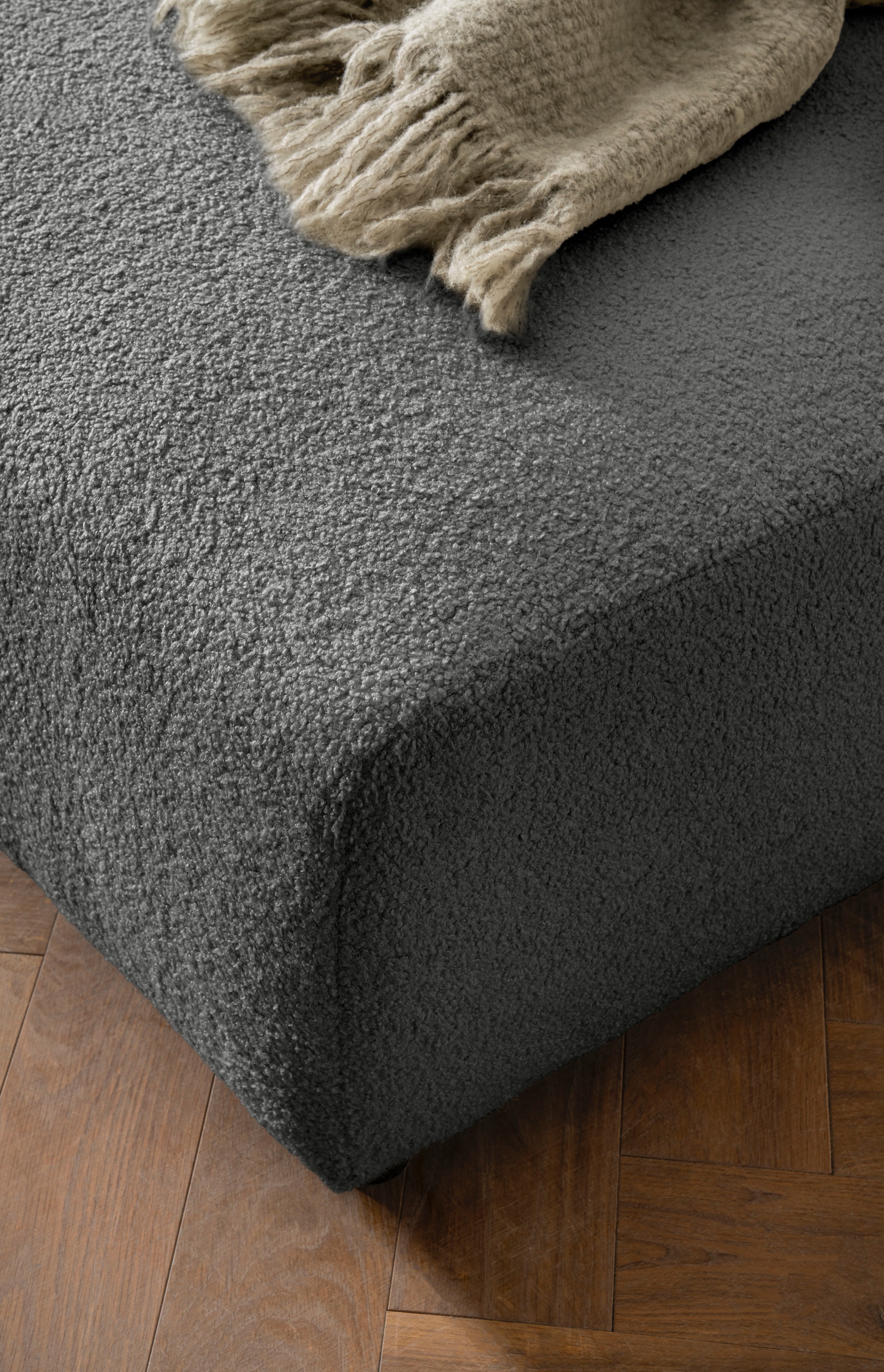 andas Polsterecke »BAKELS, Ecksofa-Set mit Hocker, L-Form mit Schlaffunktion«, Ecksofa-Set (incl. Hocker) im trendigen Megacord