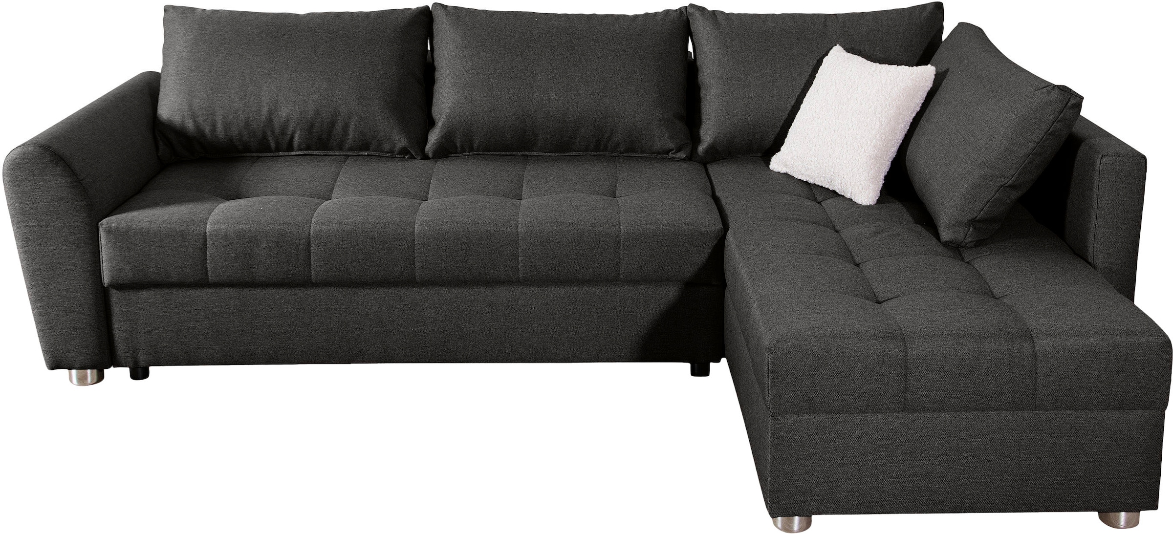 COLLECTION AB Ecksofa, Ecksofa,Bettfunktion,Bettkasten,Bonnelfederkern, Rückenkissen