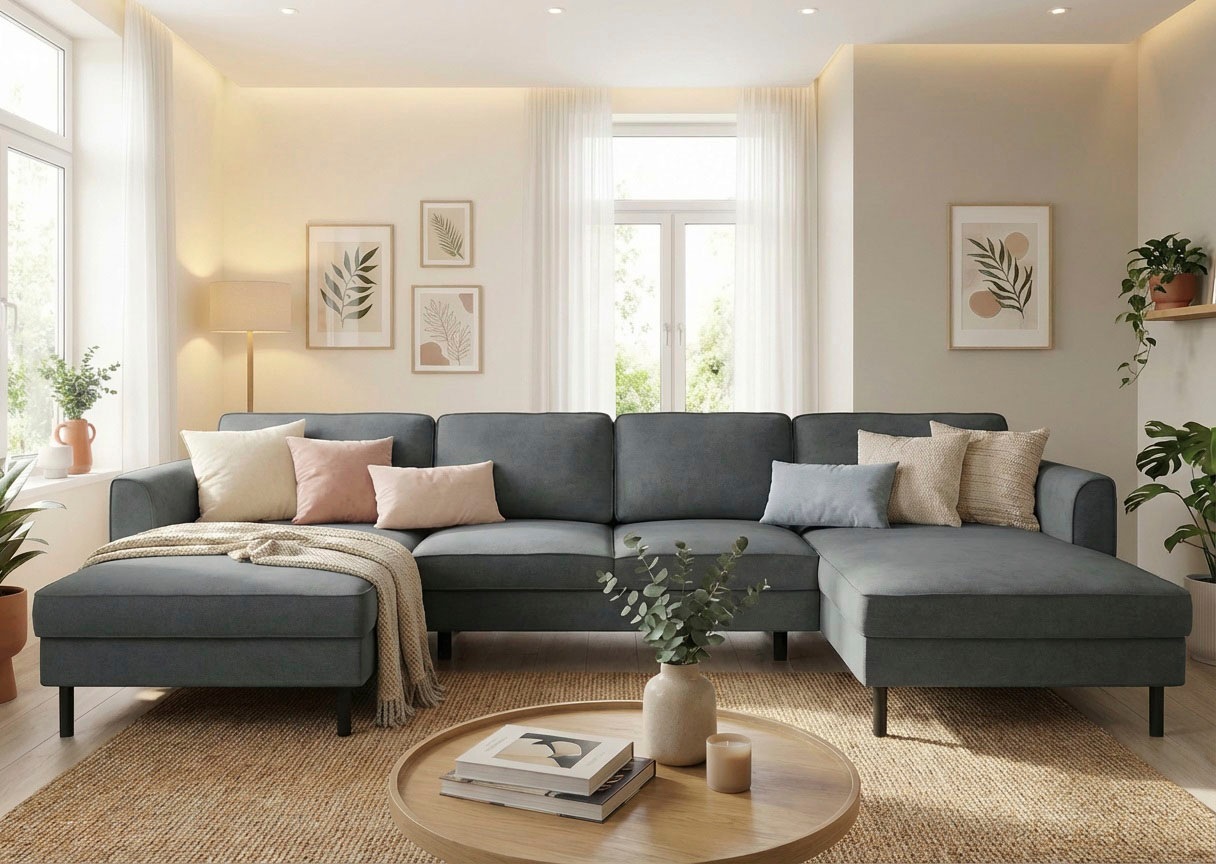 Home affaire Wohnlandschaft "Booster II, whlw. mit Schlaffunktion & Bettkas günstig online kaufen