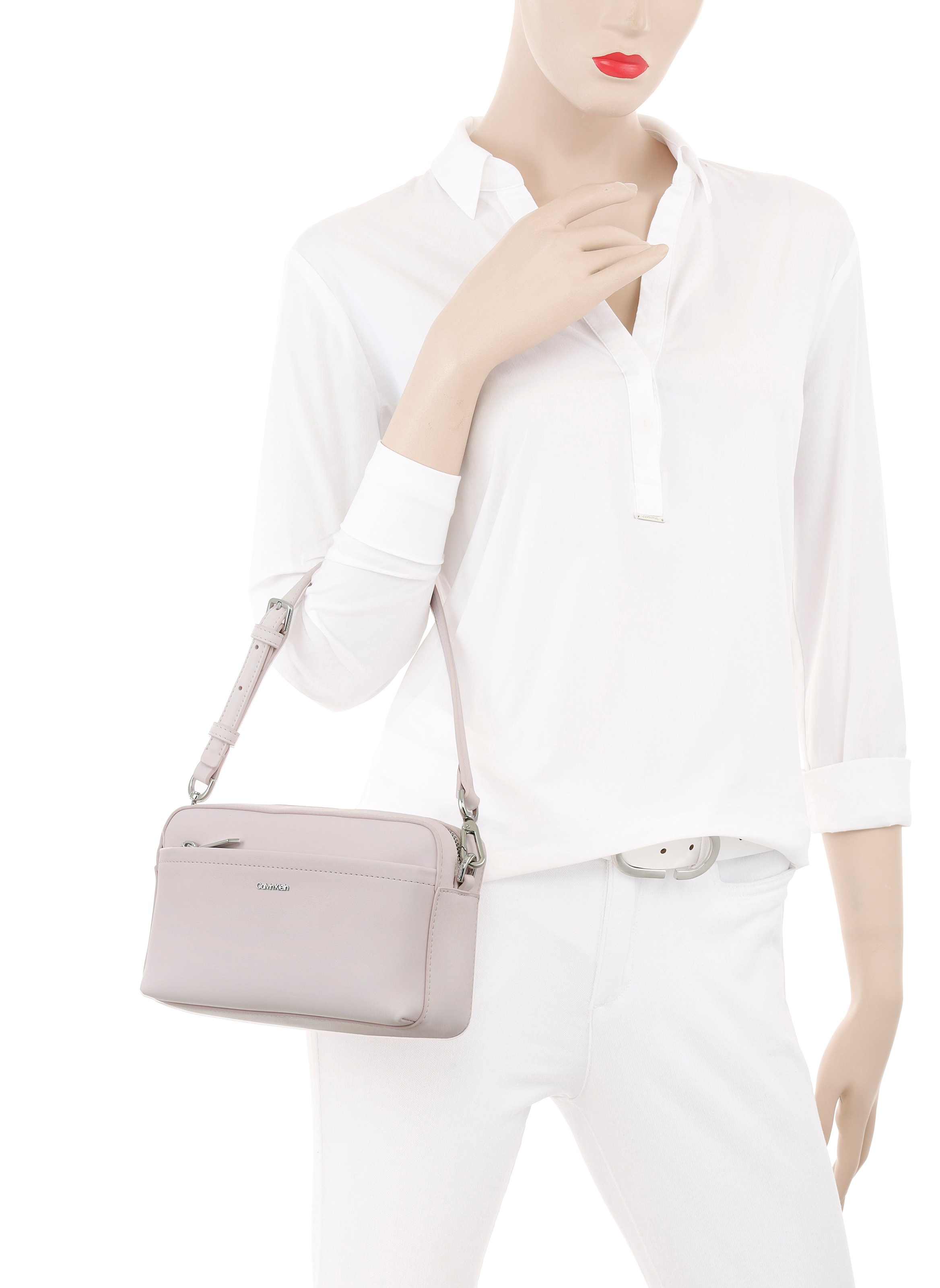 Calvin Klein Umhängetasche "CK MST DBL STRPS CMR", Damen Schultertasche, Ha günstig online kaufen