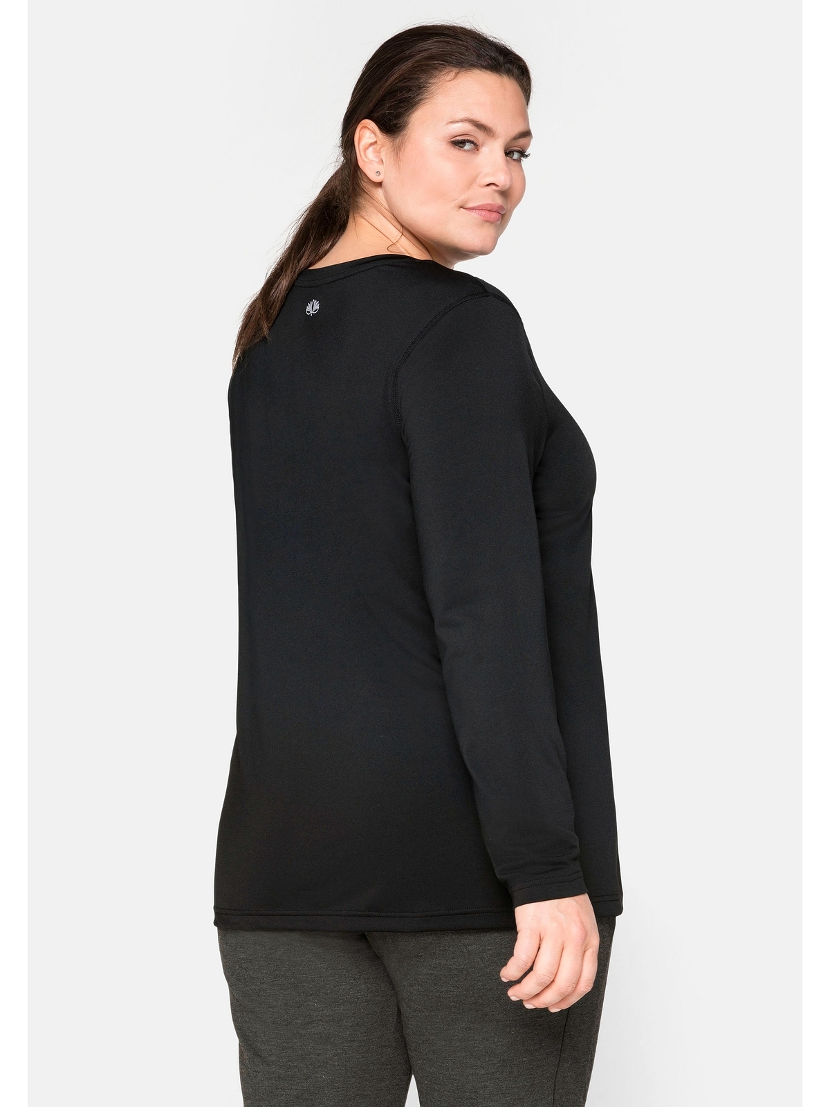 Sheego Langarmshirt »Große Größen«, mit reflektierendem Rückendruck