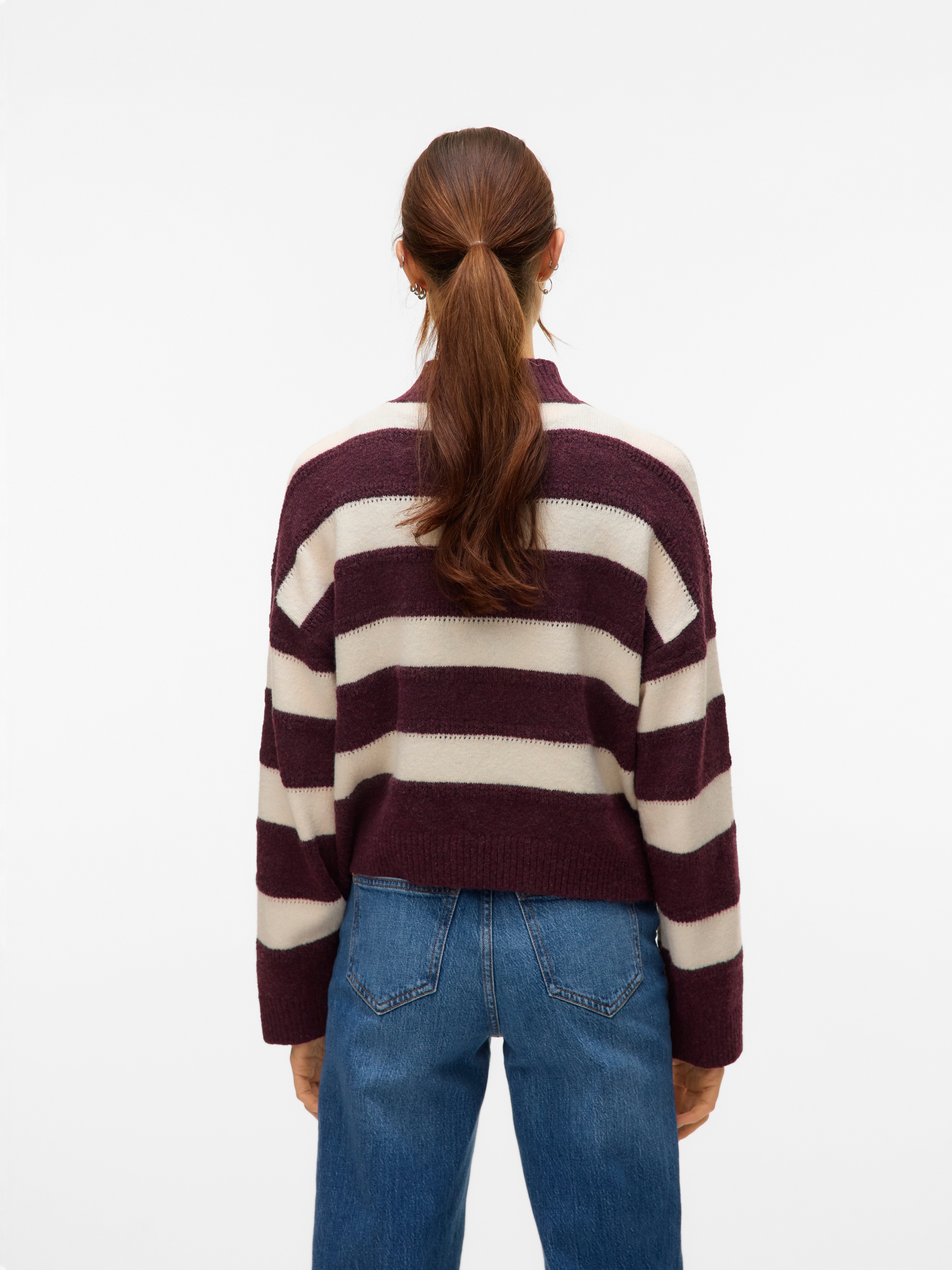 Vero Moda Strickpullover "VMINEZ LS HIGHNECK SHORT PULLOVER BOO" günstig online kaufen