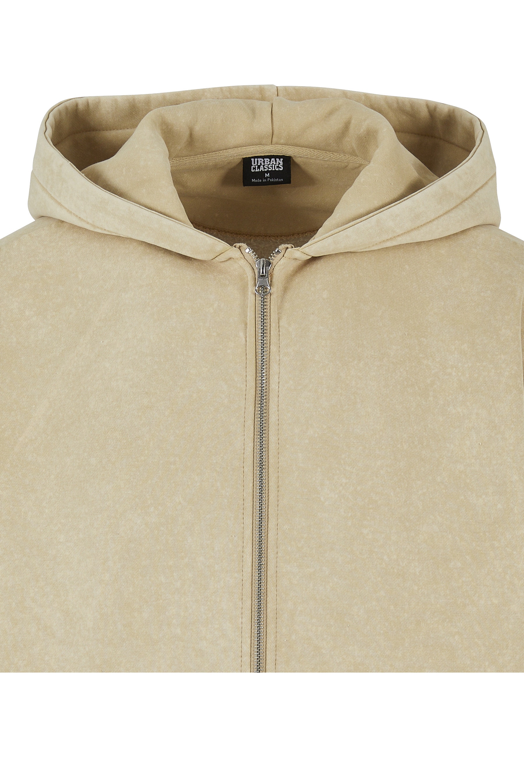 URBAN CLASSICS Kapuzenpullover »Urban Classics Herren Heavy Stone Washed 90's Zip Hoodie« 1 Stk.