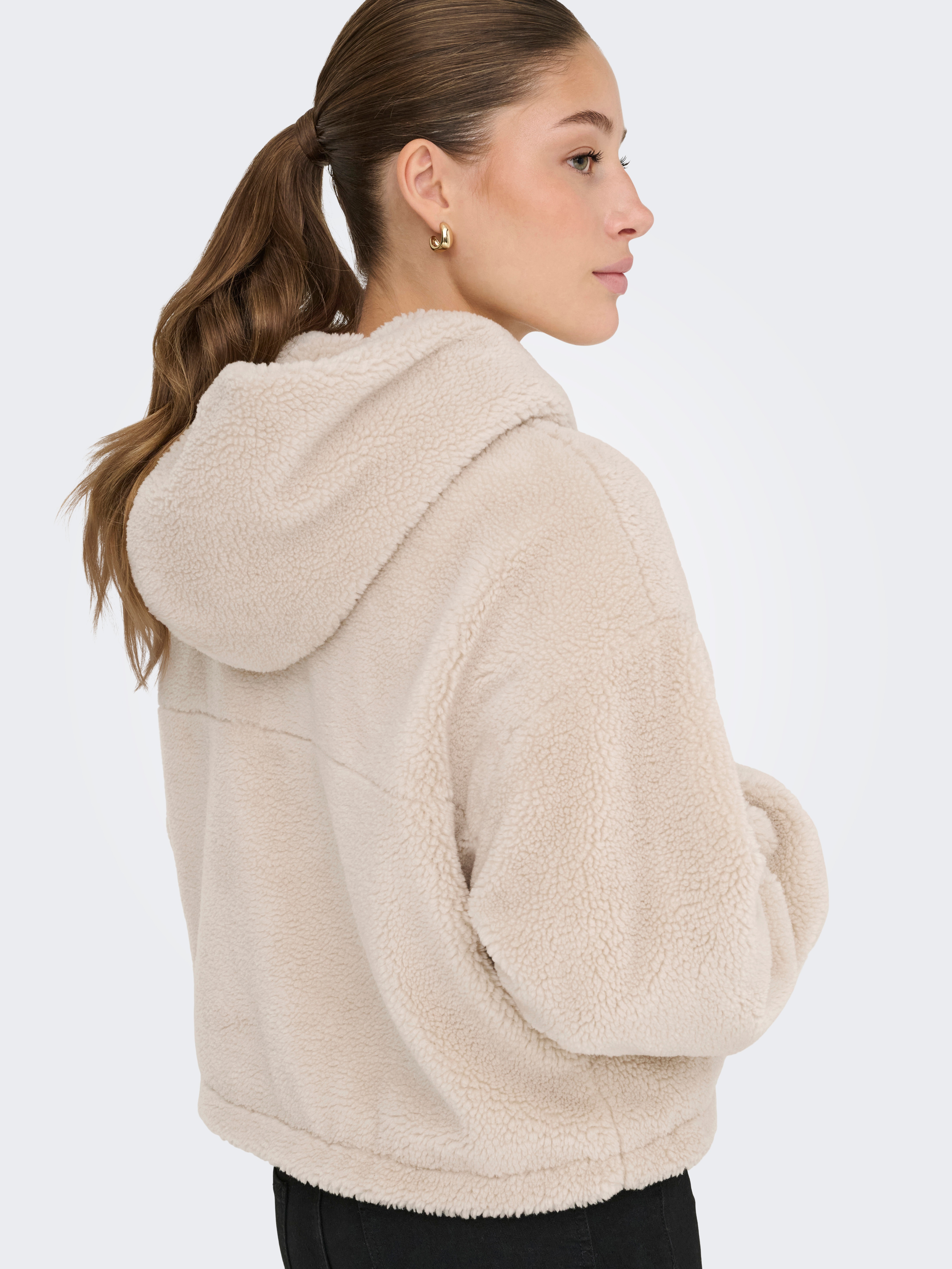 Thumbnail - ONLY Fleecejacke "ONLSIENA TEDDY ANORAK LIFE CC OTW" mit Kapuze