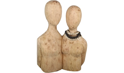 Casablanca by Gilde Dekofigur »Skulptur Pair, natur«, (1 St.), Dekoobjekt, aus Holz,... kaufen