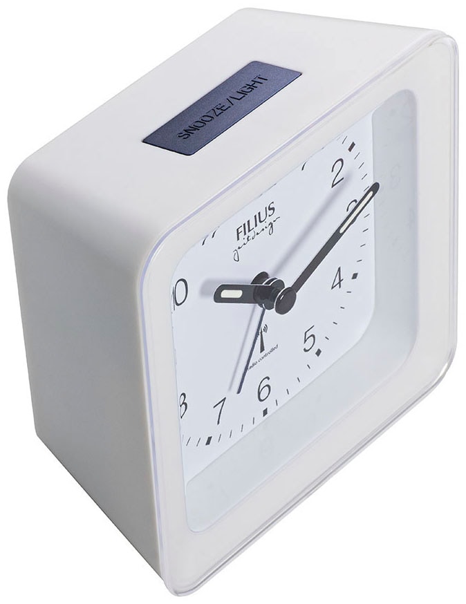 FILIUS zeitdesign Funkwecker, Wecker, Schlafzimmer, Leuchtzeiger, Beleuchtung, Weckwiederholung
