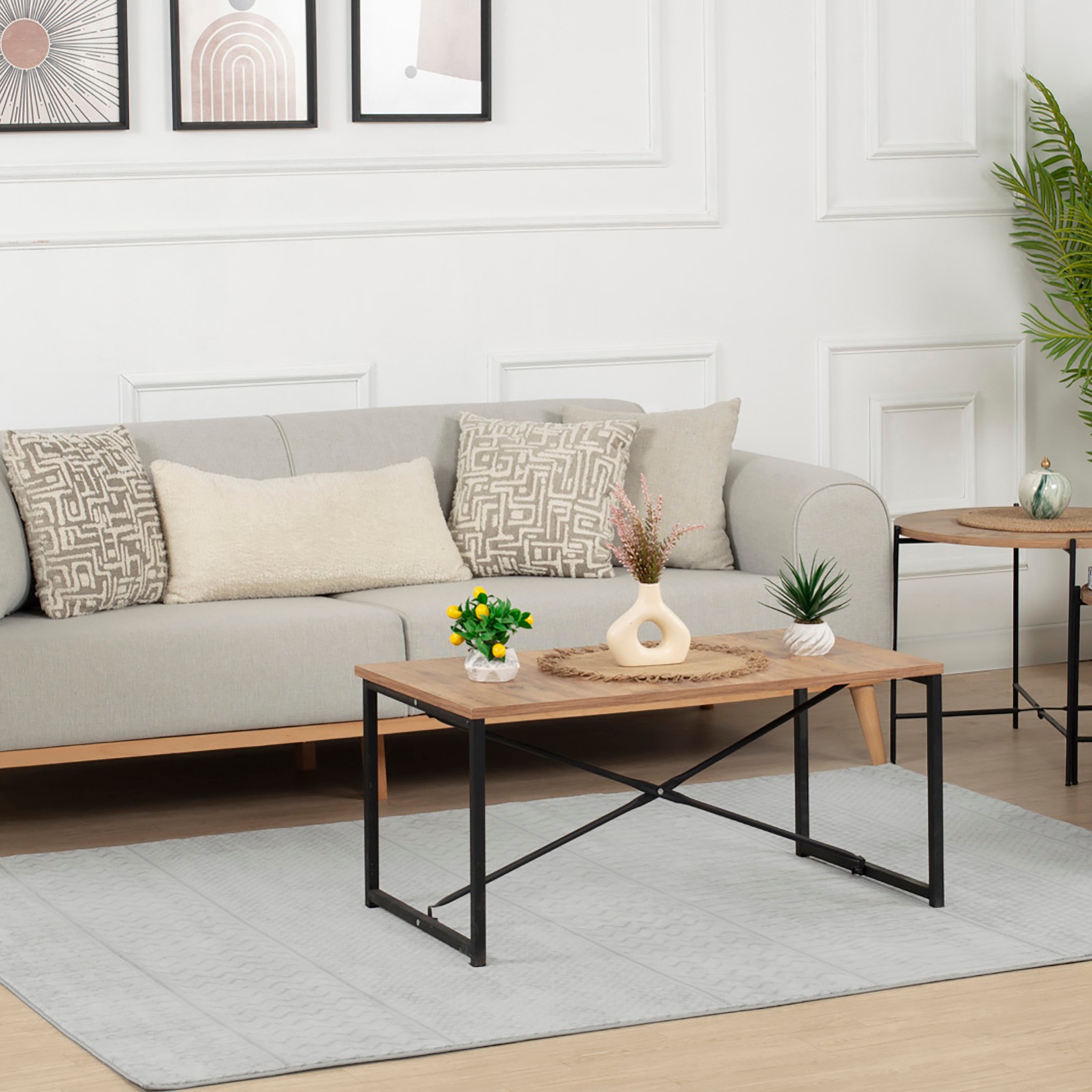 Livabliss Teppich »CIXI«, rechteckig, 11 mm Höhe, Skandinavischer Teppich, Kurzflor Boho-Wohnzimmerteppich, Läufer