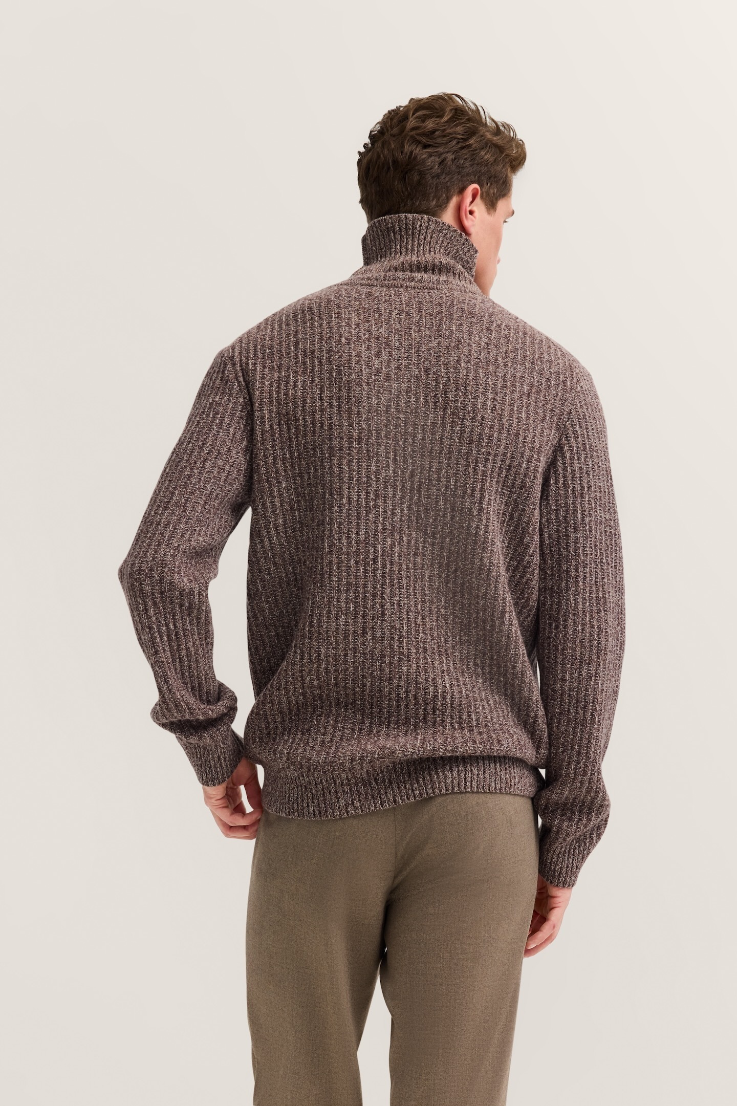 bugatti Rollkragenpullover "Regular Fit", Grobstrick aus einem Wollmix günstig online kaufen