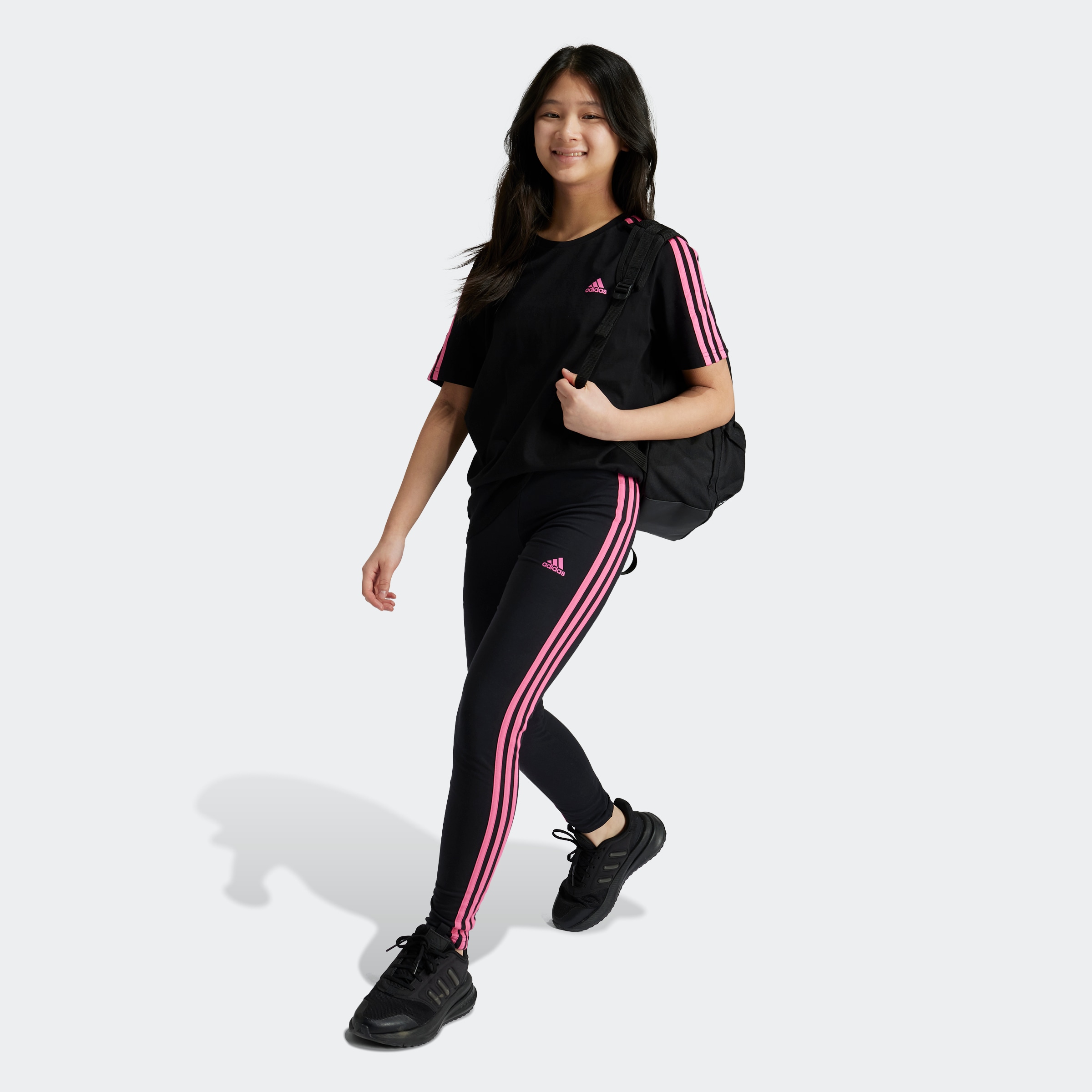 adidas Sportswear Leggings »ESSENTIALS 3-STREIFEN COTTON«, (1 tlg.)