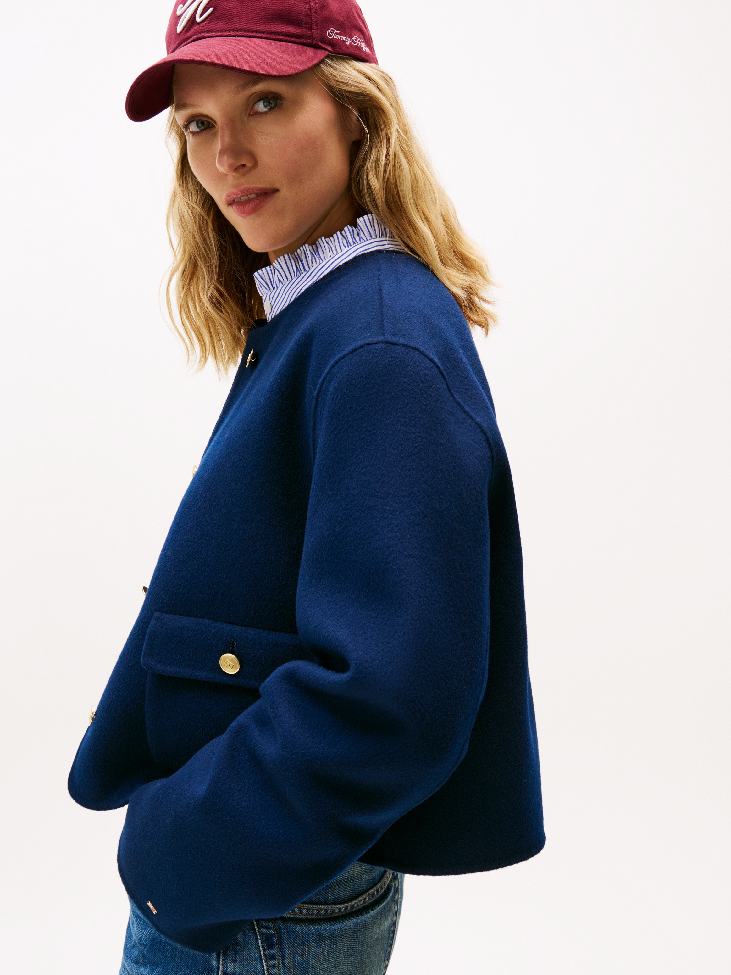 Tommy Hilfiger Kurzjacke »DF WOOL BLEND REG LADY JACKET«, mit Wolle