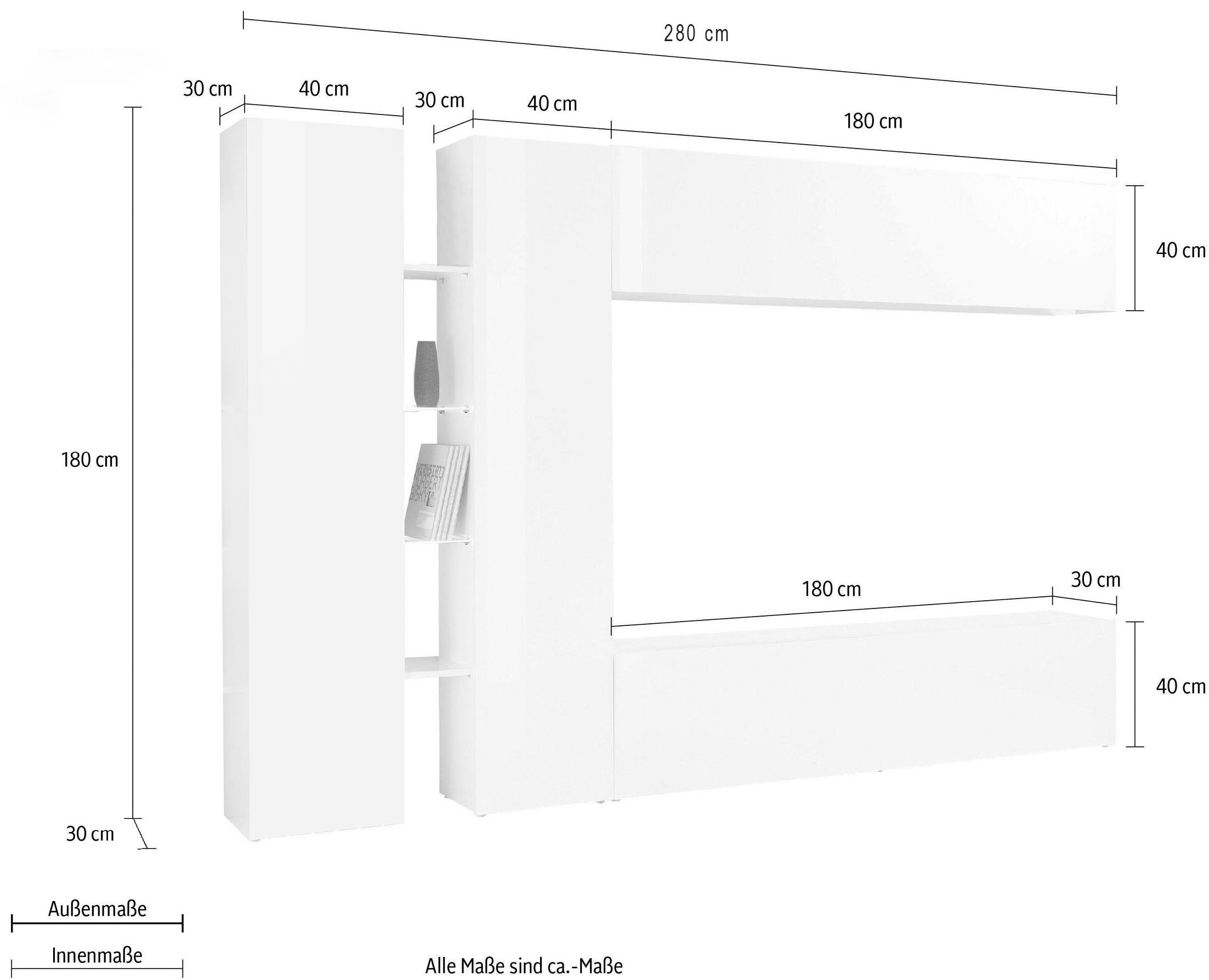 INOSIGN Wohnwand »Maruska« 1 Stk. tlg.