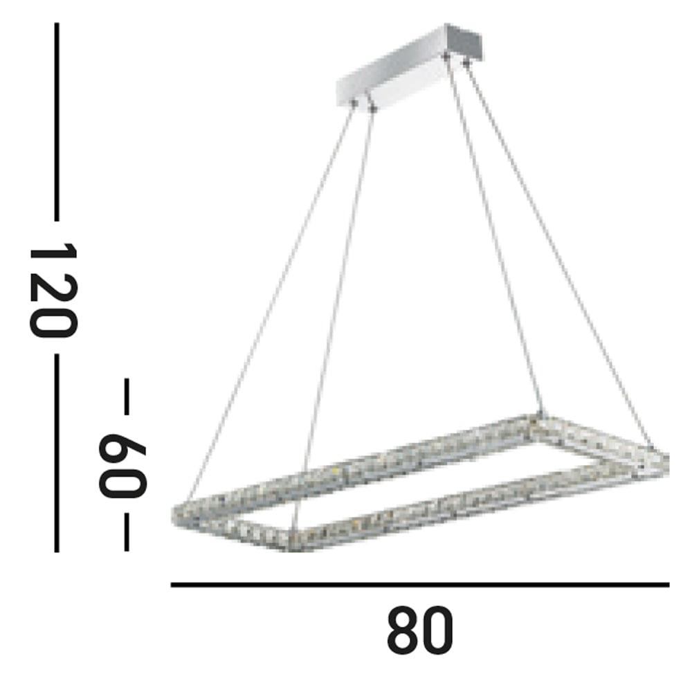 Searchlight LED-Hängeleuchte »Hängeleuchte Clover, 1-flammig«, 1 flammig, Leuchtmittel LED-Modul | LED fest integriert, Glamourös