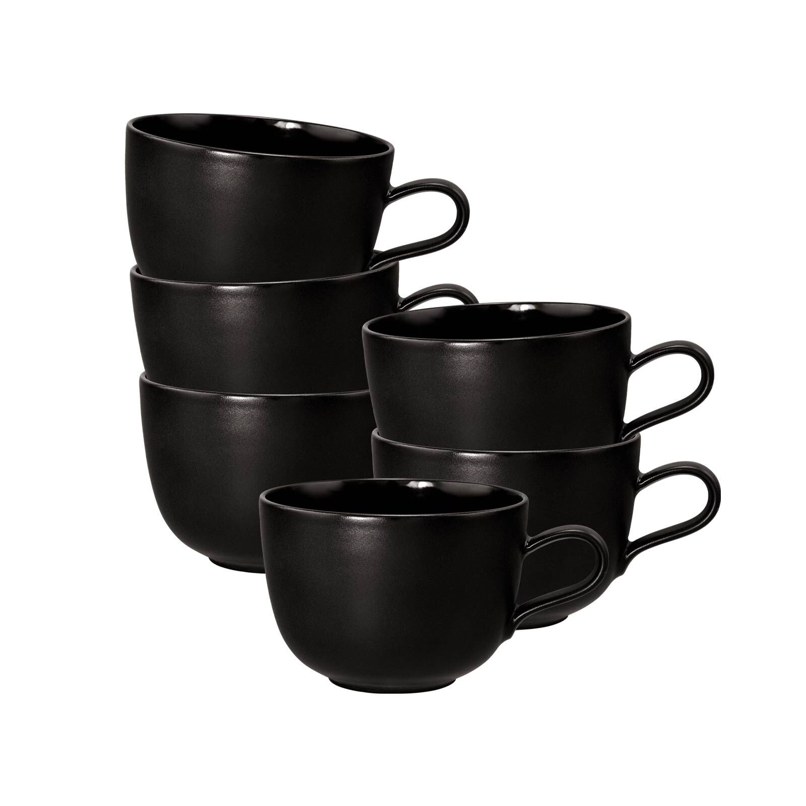 Seltmann Weiden Tasse "Milchkaffeetassen Liberty Velvet Black 400 ml 6er Se günstig online kaufen