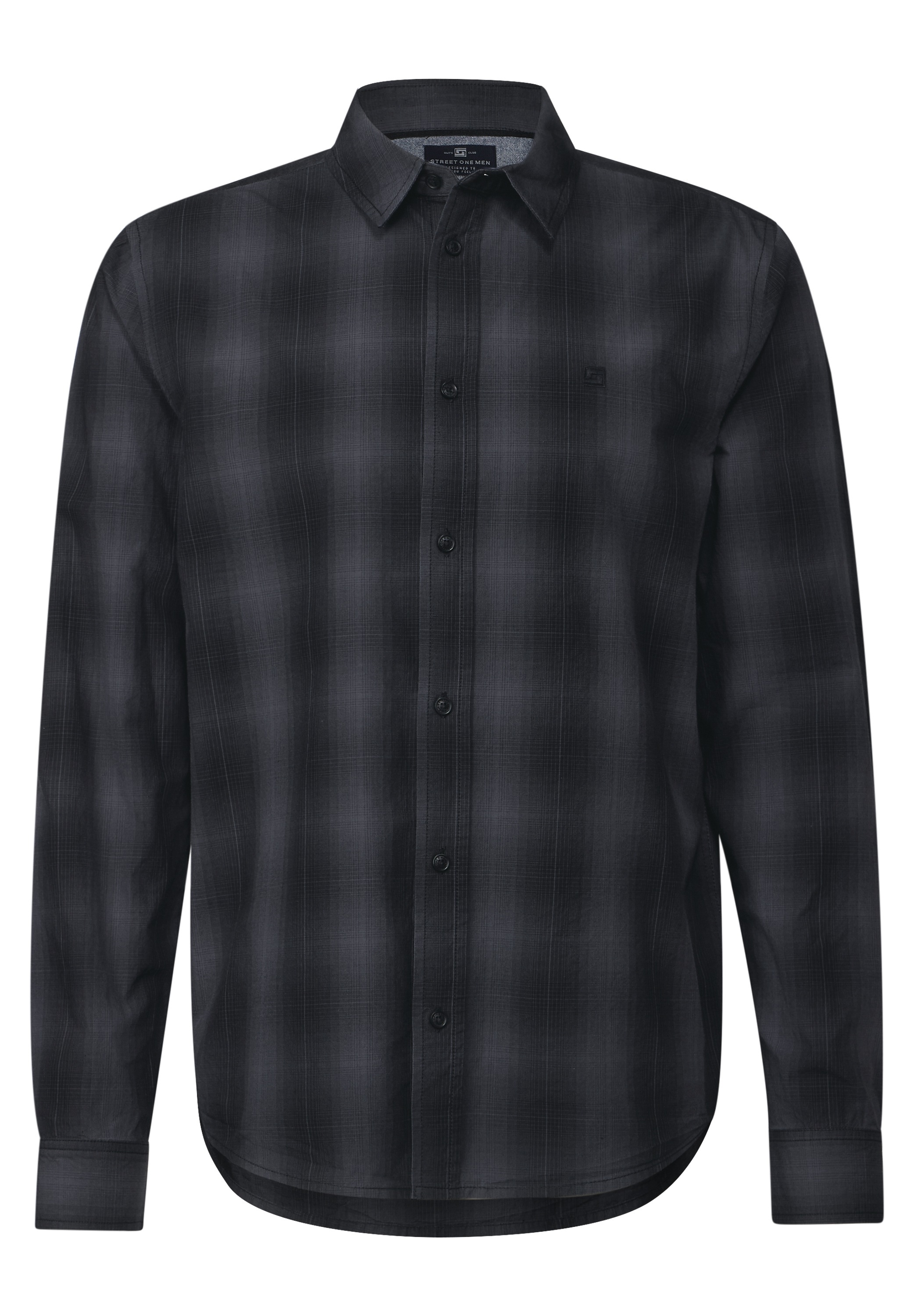 STREET ONE MEN Karohemd mit Knopfleiste