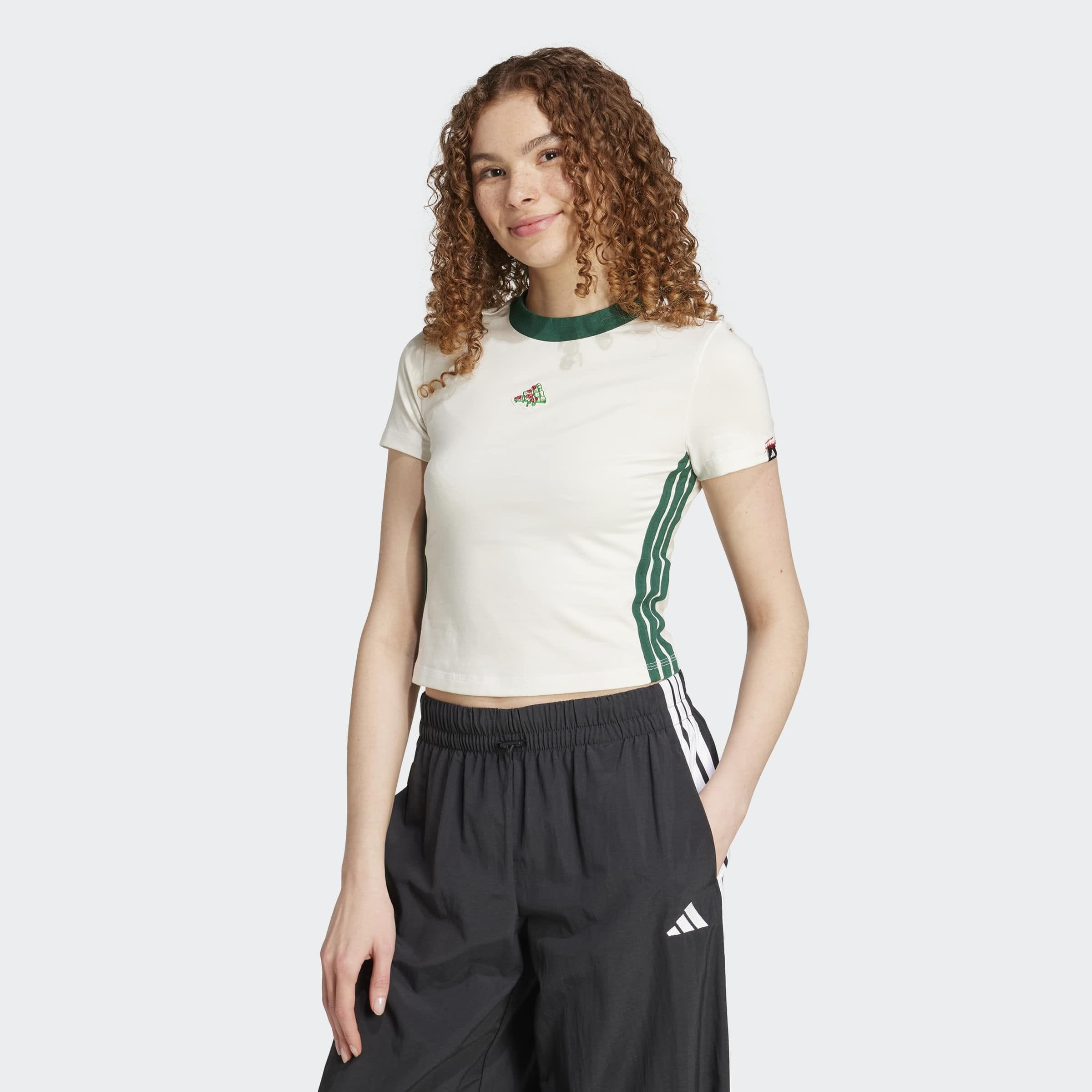 adidas Sportswear T-Shirt "PIZZA GRAPHIC" aus Baumwolljersey mit Elasthan, pflegeleicht
