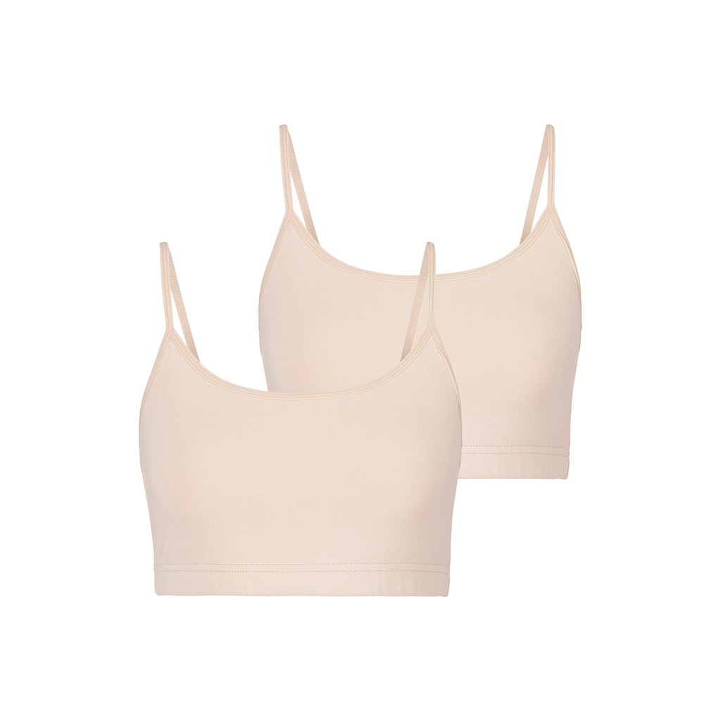 LASCANA Bustier, (Packung, 2 tlg., 2 Stück), aus elastischer Baumwolle