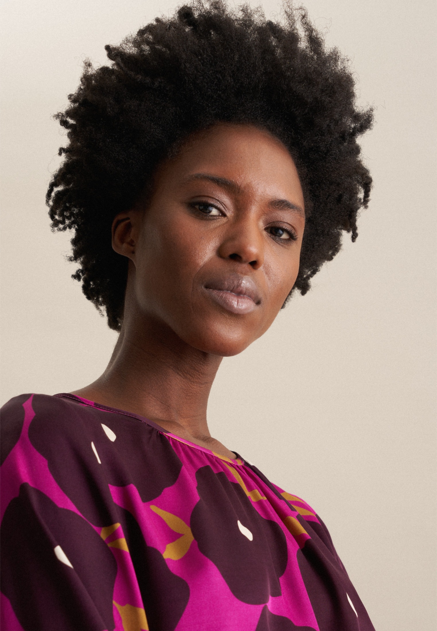 Thumbnail - seidensticker Sommerkleid "Schwarze Rose" Langarm Rundhals Druck