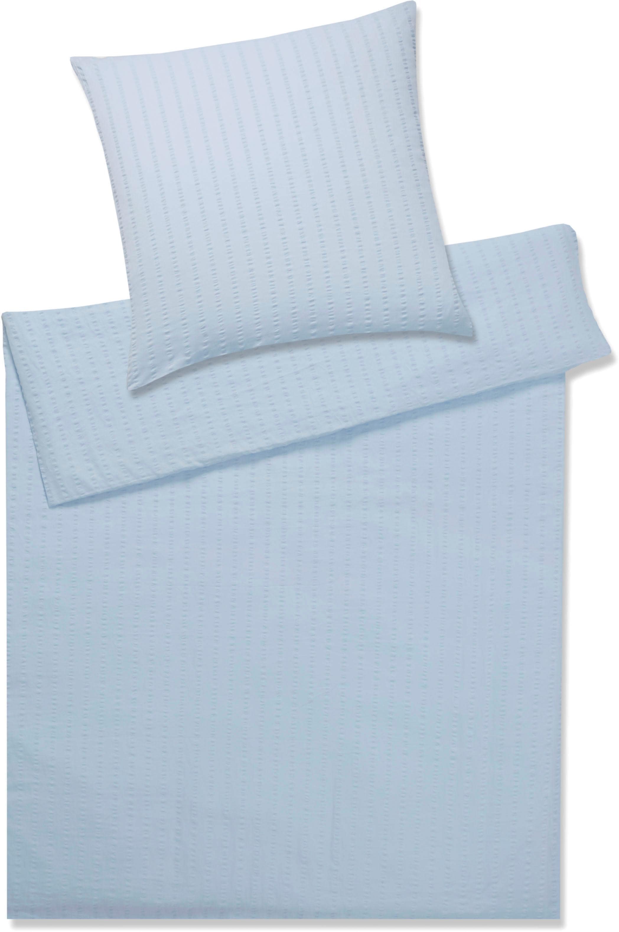 Elegante Bettwäsche "Chelsea" 2 Stk. tlg. gewebter Seersucker günstig online kaufen