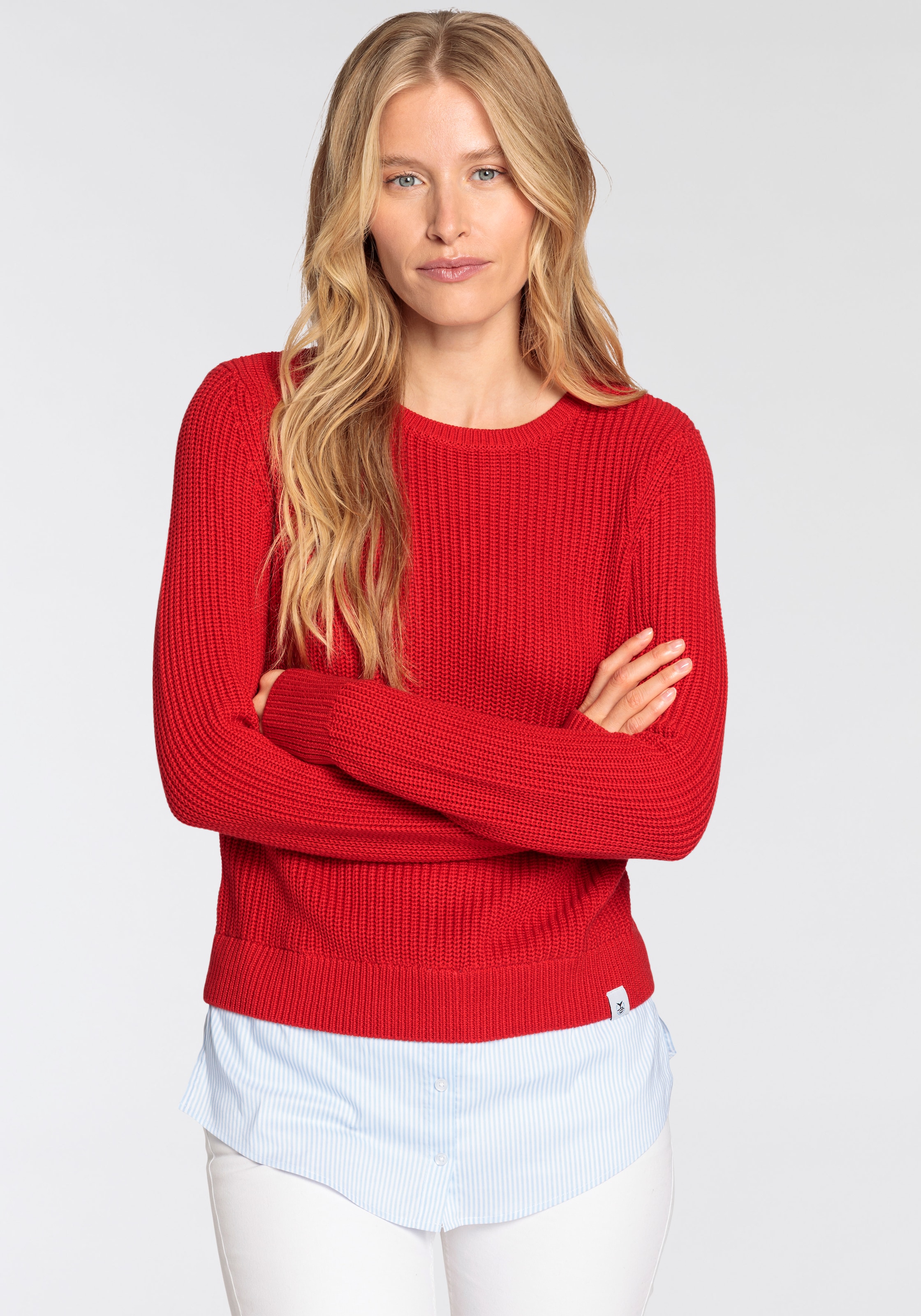 DELMAO 2-in-1-Pullover, im sportiven Lagenlook