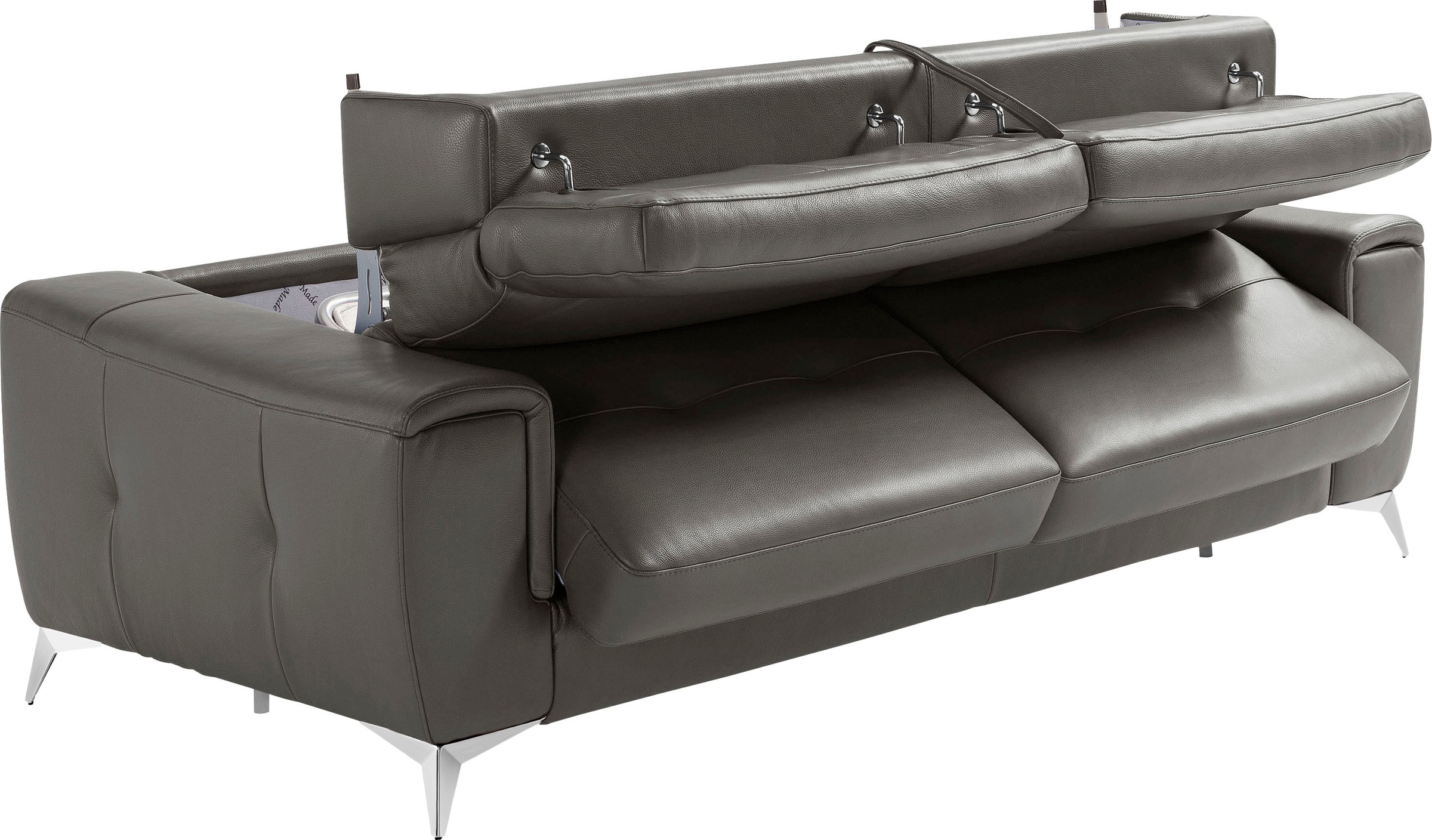 Thumbnail - Egoitaliano Schlafsofa "Francine Designsofa, Loungesofa mit Dauerschlaffunktion, Breite 233 cm", mit Bettfunktion, Leder...