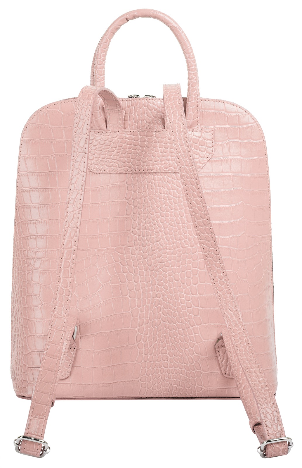 Cityrucksack CLUTY, Damen, Gr. B/H/T: 28cm x 29cm x 12cm, onesize, rosa, Leder, Rindsleder, Rucksäcke Cityrucksack, echt Leder, Made in Italy 3