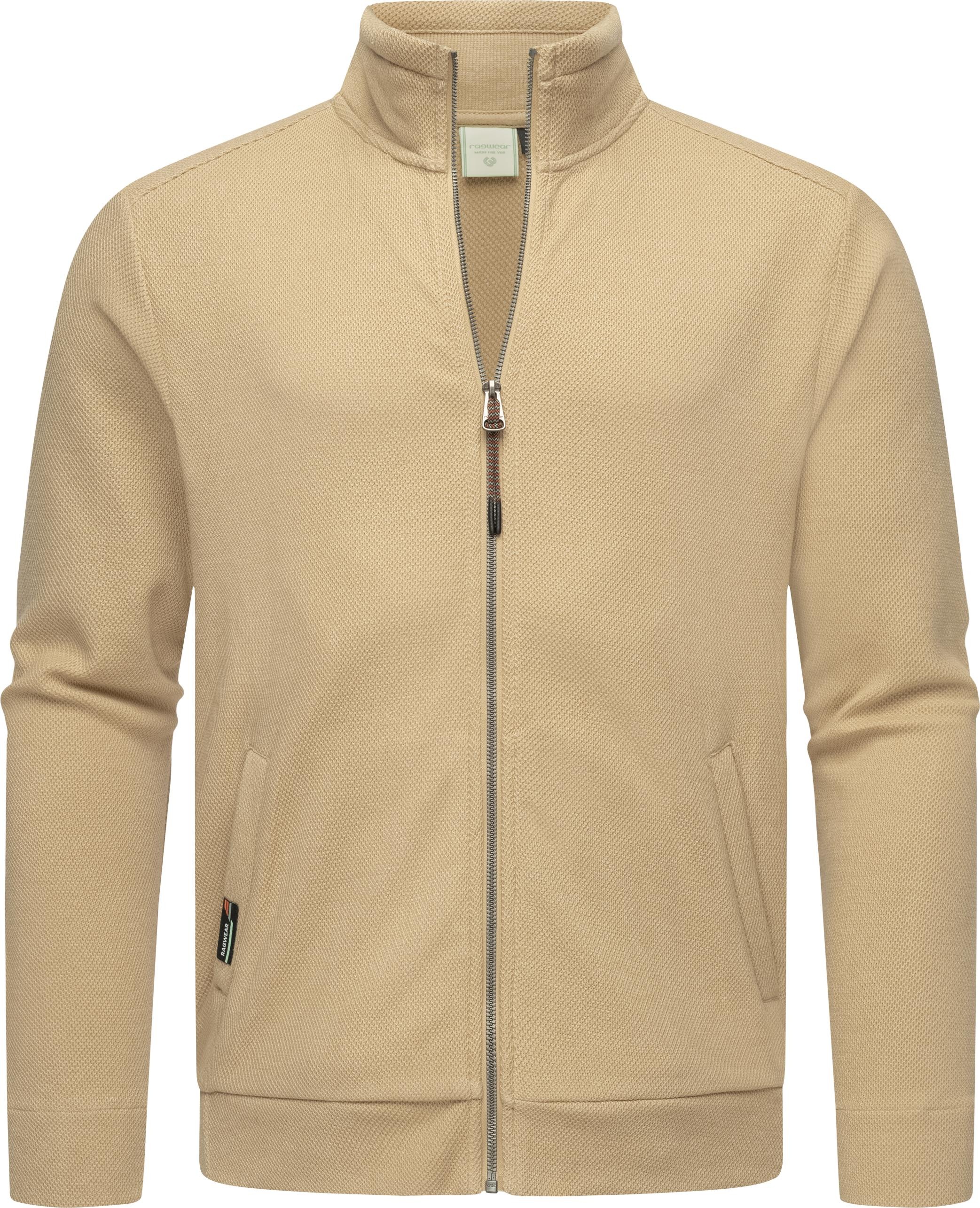 Ragwear Sweatjacke »Carlow«, lässige Herren Kapuzenjacke mit Stehkragen