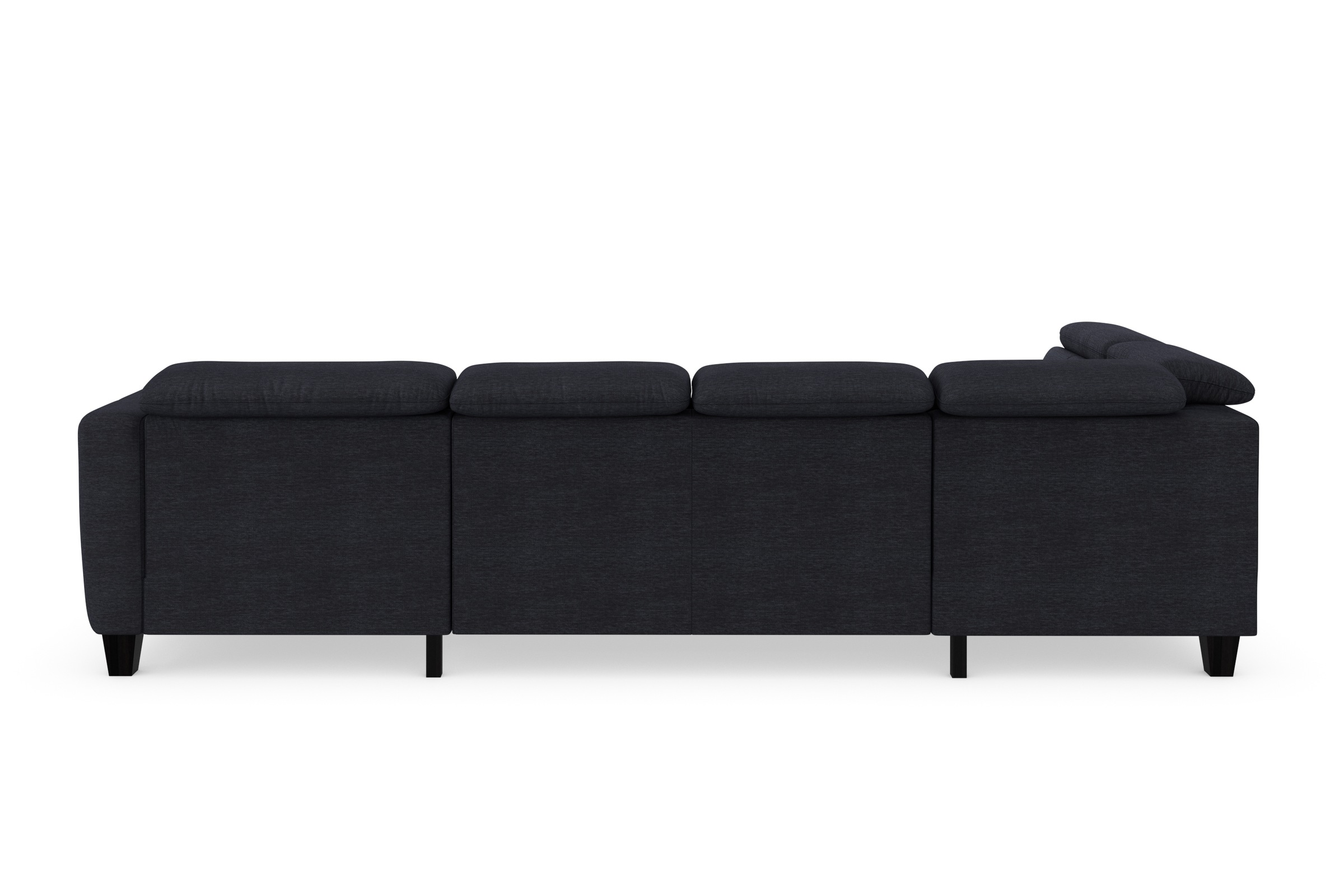 Wohnlandschaft SIT & MORE "Belluci U-Form", blau (tiefblau), B:321cm H:85cm T:195cm, Sofas, Wohnlandschaft, Kopfteilverstellung und Federkern, wahlweise mit Bettfunktion 6