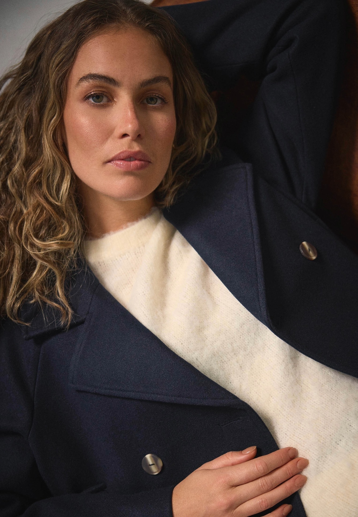 Zero Strickpullover »Damen Strickpullover mit Flaum« 1 Stk. tlg. Plain/ohne Details