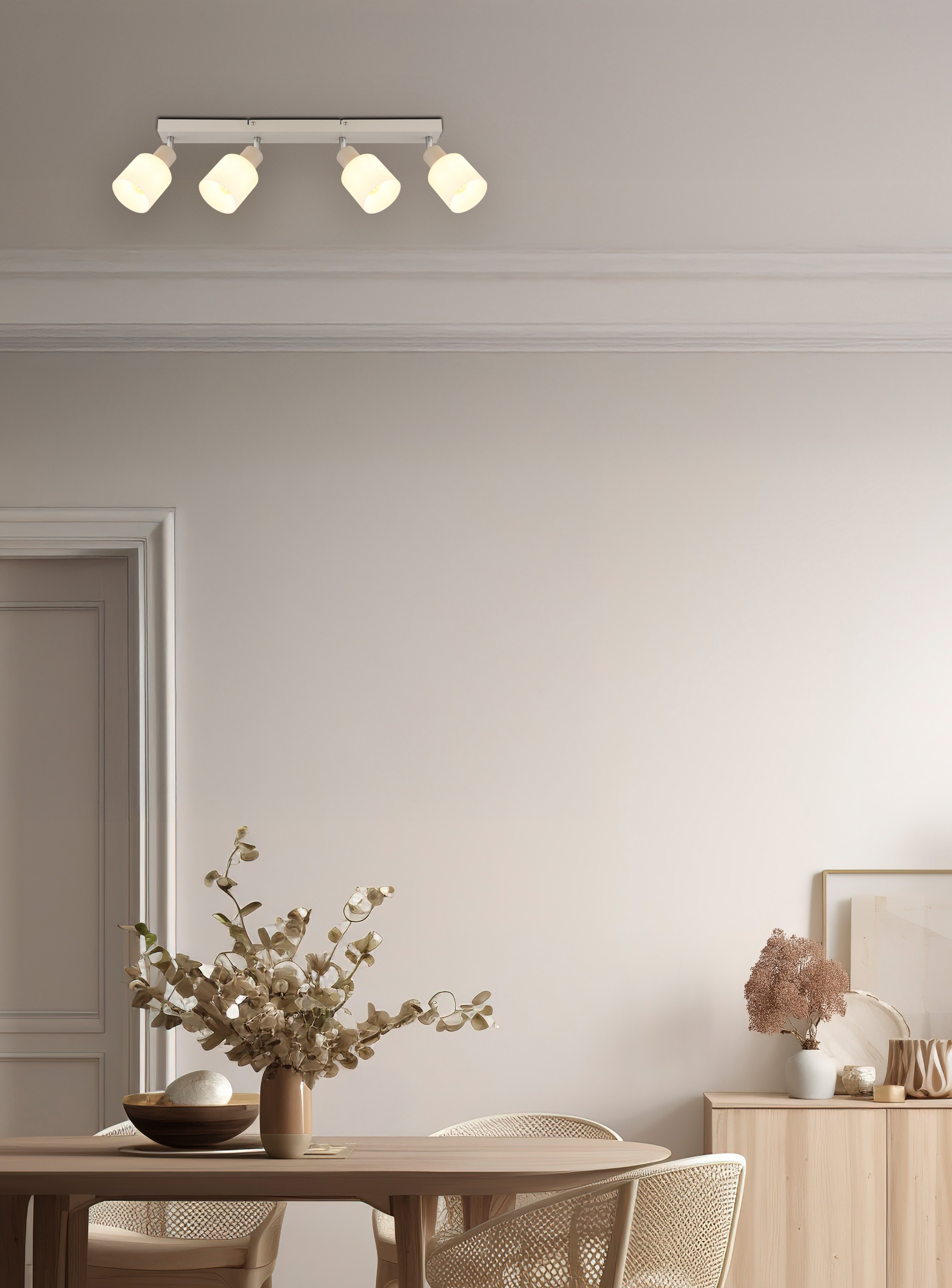 GLOBO LIGHTING Deckenspot »TRENT« E14 1 Stk. Drehbarer Strahler für Wohn- & Esszimmer sandfarben matt