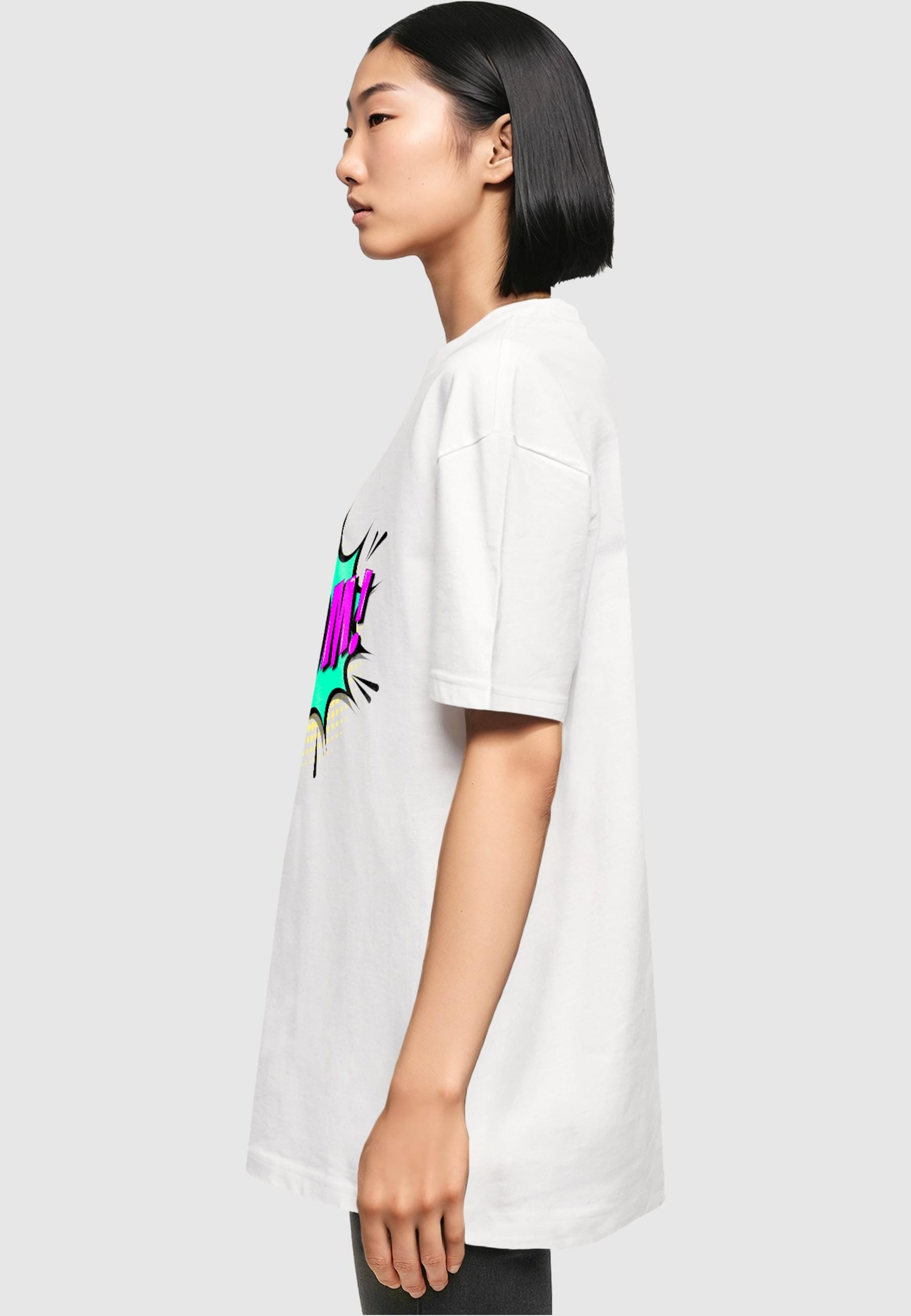 Merchcode T-Shirt »Merchcode Damen Ladies BOOM Comic Boyfriend Tee« 1 Stk. tlg.