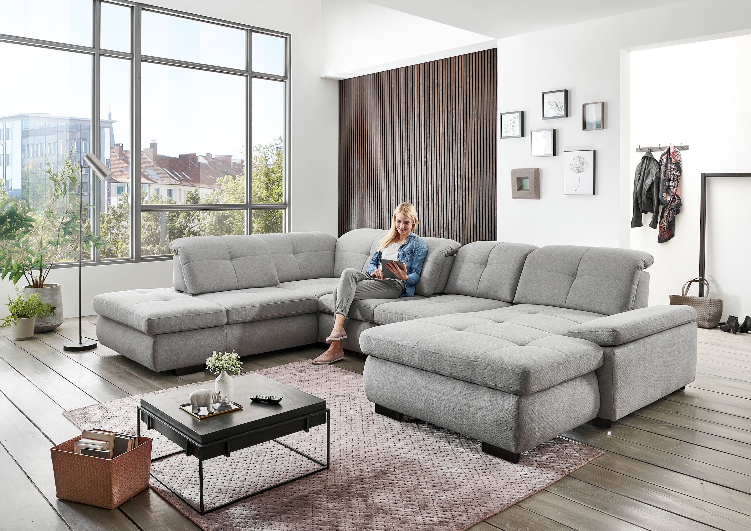 Die PlanBar Ecksofa »MP-IN16012 L-Form, mit Kaltschaum-Polsterung«, inkl. Sitztiefenverstellung wahlweise mit weiteren Funktionen