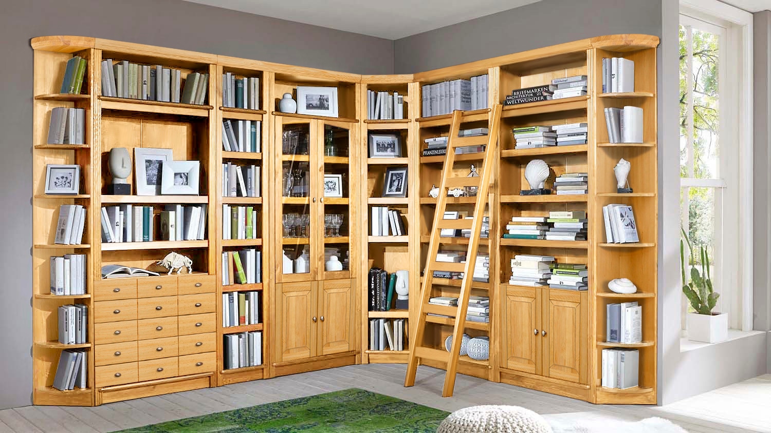 Home affaire Leiterregal »Soeren«, aus massiver Kiefer, Höhe 190 cm, funktionales Design