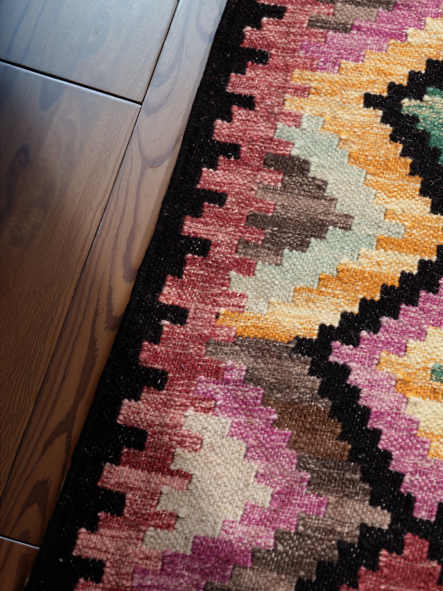 HANSE Home Teppich »Kelim Zara«, rechteckig, 3 mm Höhe, Wolle, Baumwolle, Natur, Handgewebt, orientalisch, Boho, traditionell