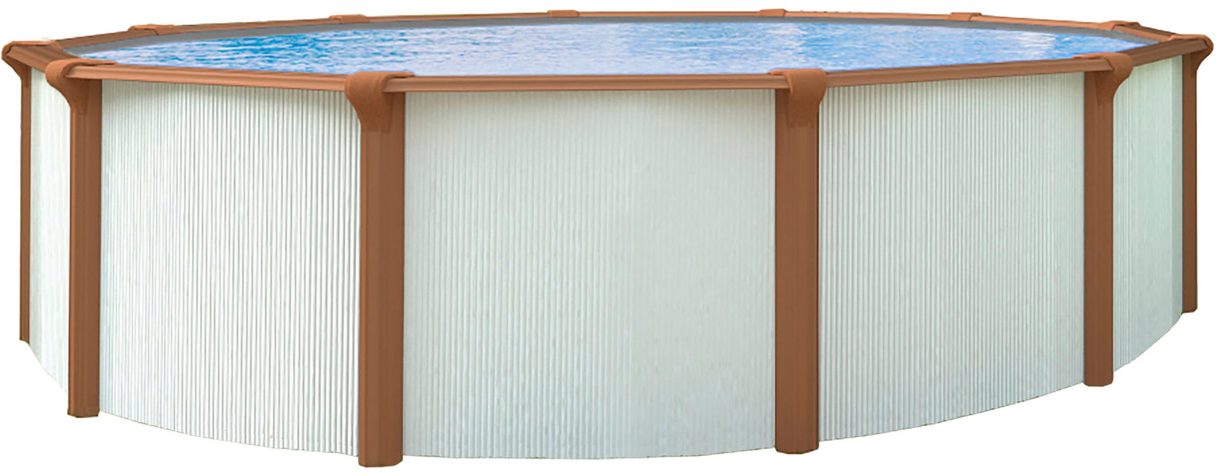 KWAD Rundpool "Green line Evolution", (Komplett-Set, 10 tlg.), 3,6x1,32 white- wood Folie in blau, sand oder grau erhält