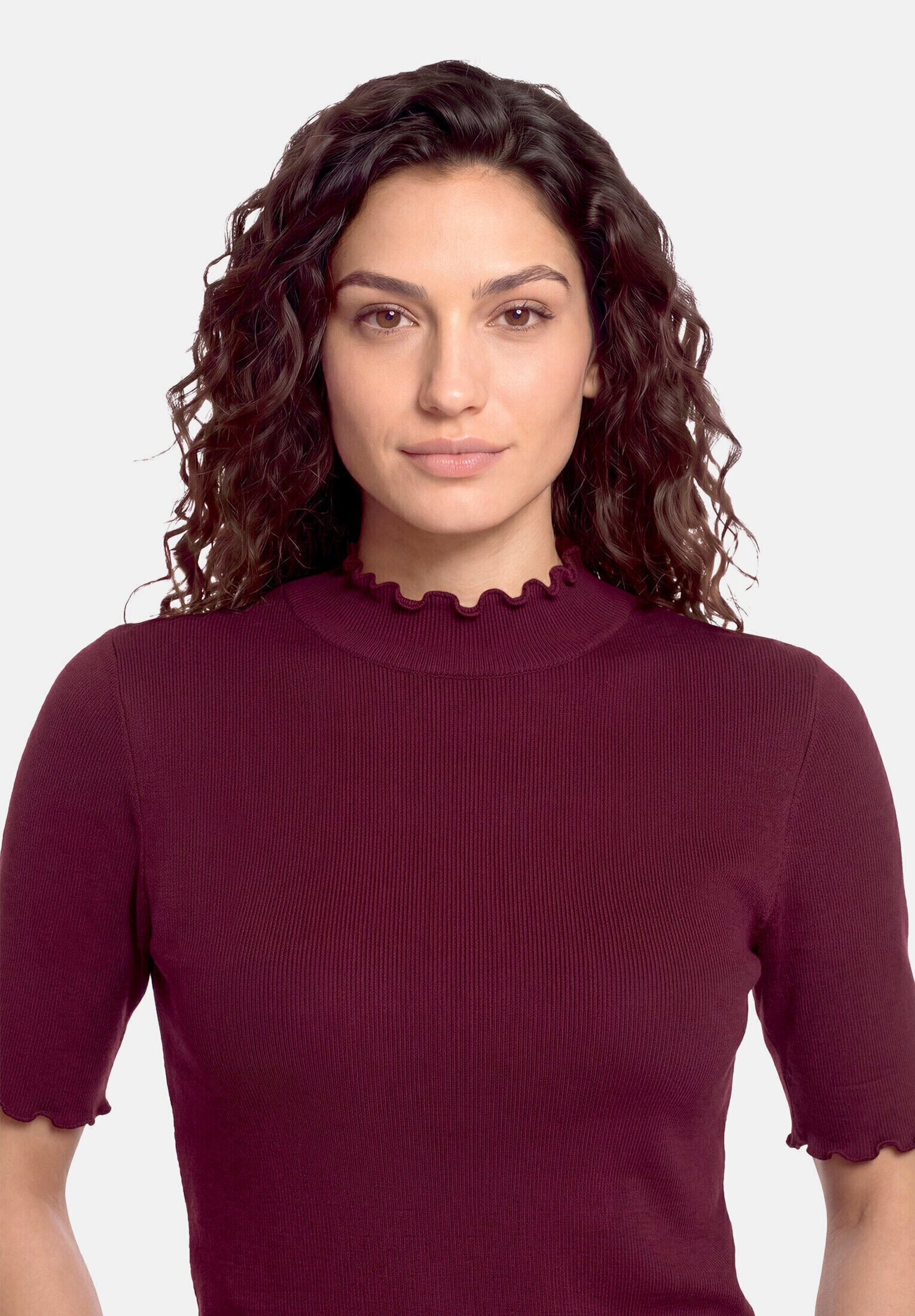 Cartoon Kurzarmshirt »Damen mit Kragen« 1