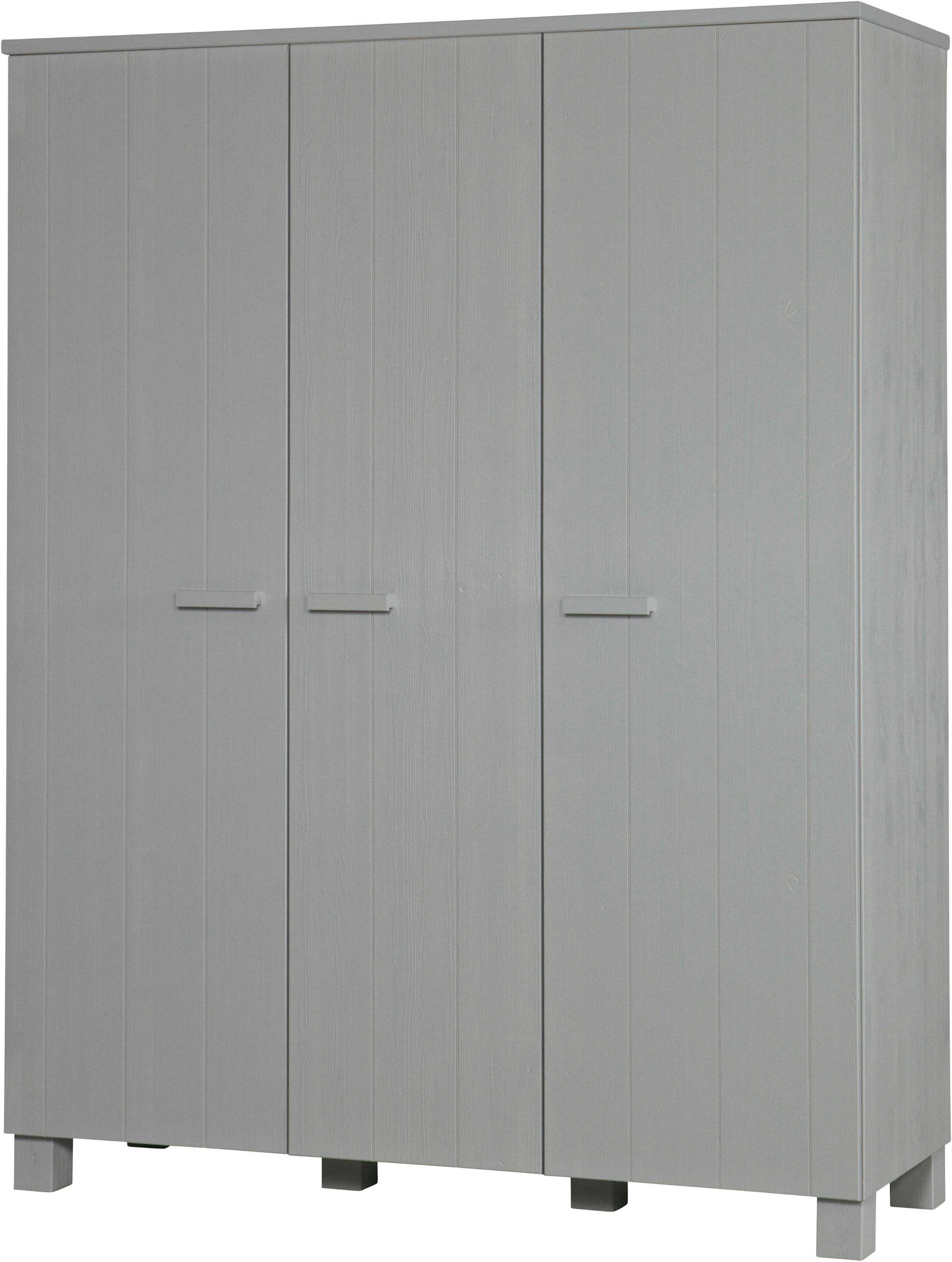 WOOOD Garderobenschrank "Dennis Mehrzweckschrank mit gebürsteter Oberfläche" FSC Kiefer massiv, gebürstet, Höhe 202 cm