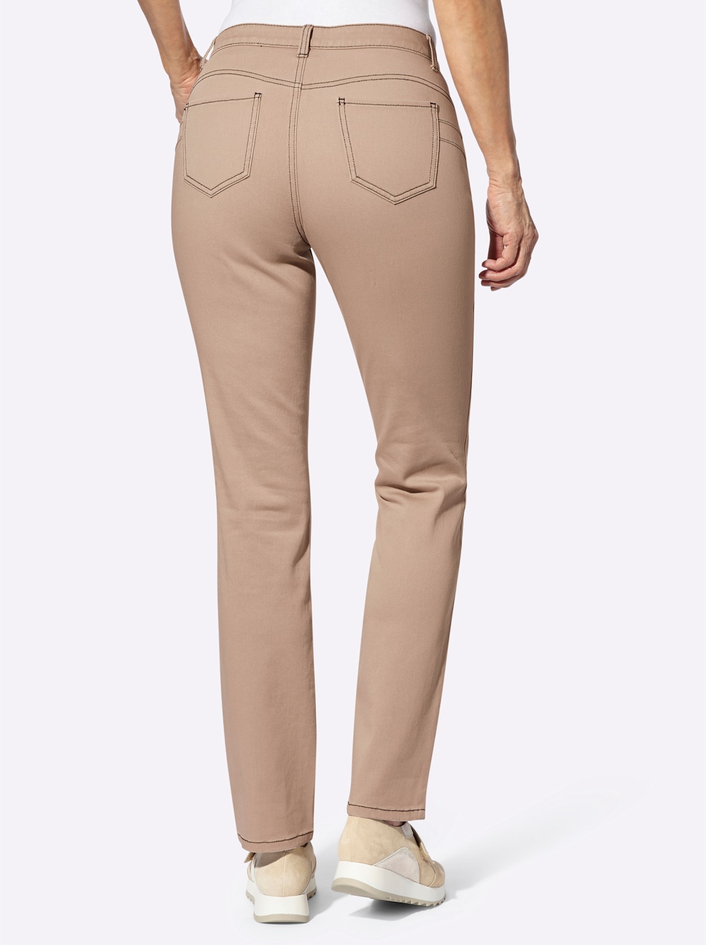 Inspirationen Women's Push-up Jeans Beige Size 48 3