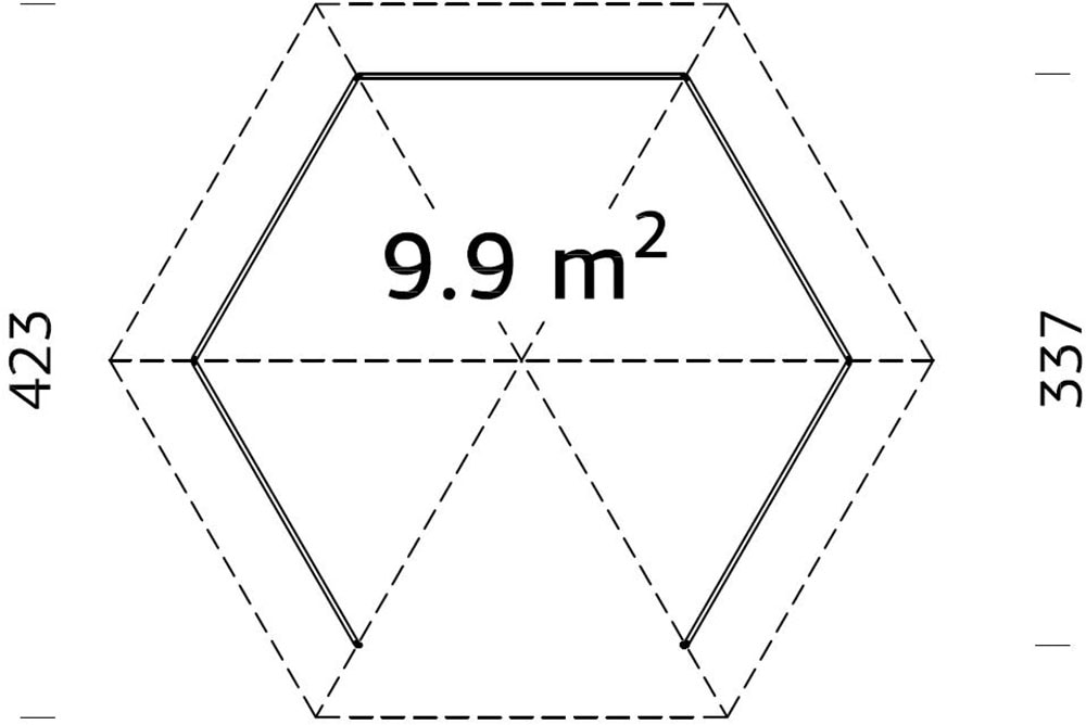 Palmako Holzpavillon »Betty« BxTxH: 423x423x313 cm