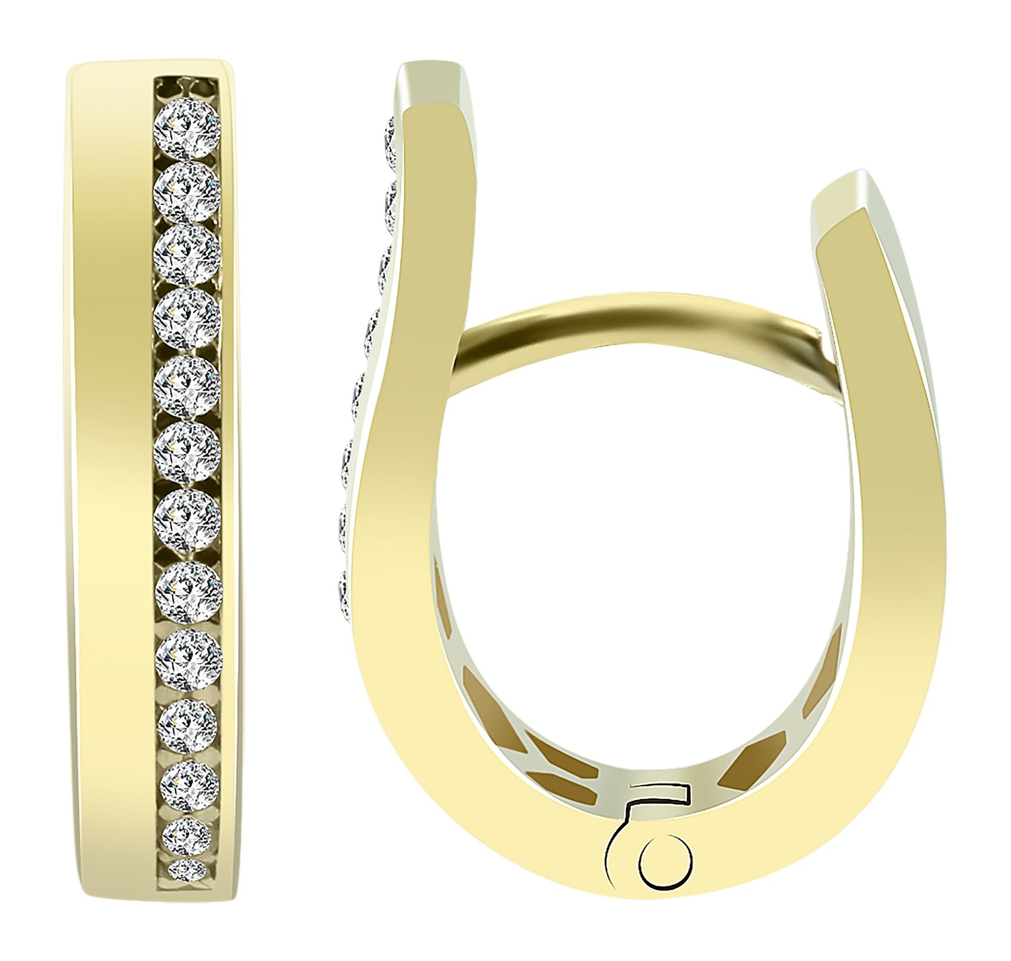 Adelia´s Klappcreolen »Damen Ohrringe – Klappcreole aus 333 Gold mit Zirkonia« Ein stilvolles Geschenk für besondere Momente