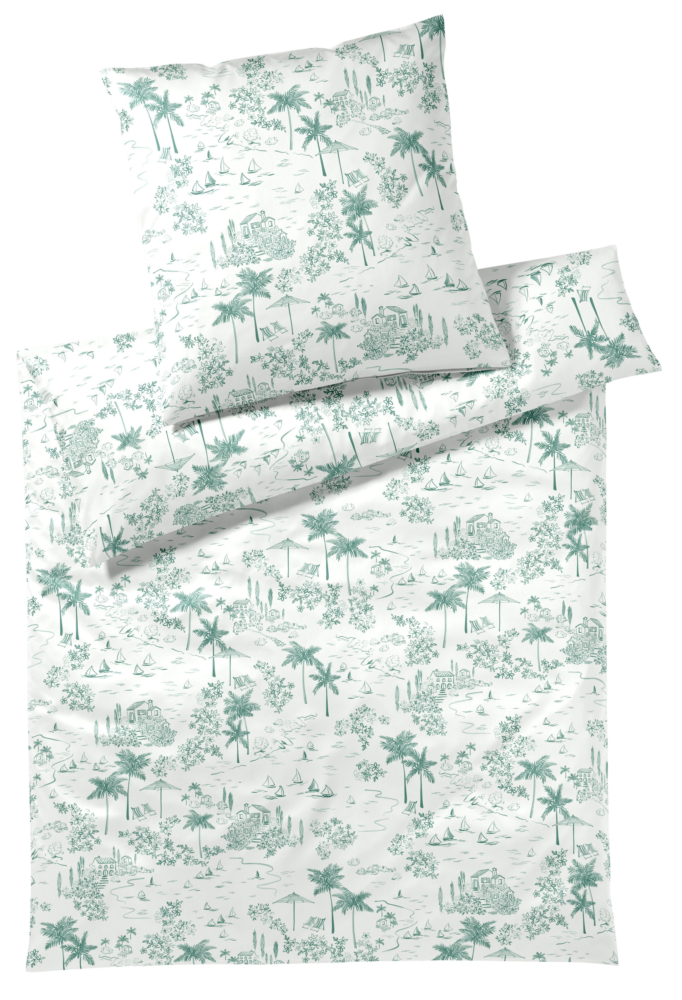 Elegante Bettwäsche "Positano" 2 Stk. tlg. angenehmes Hautgefühl günstig online kaufen